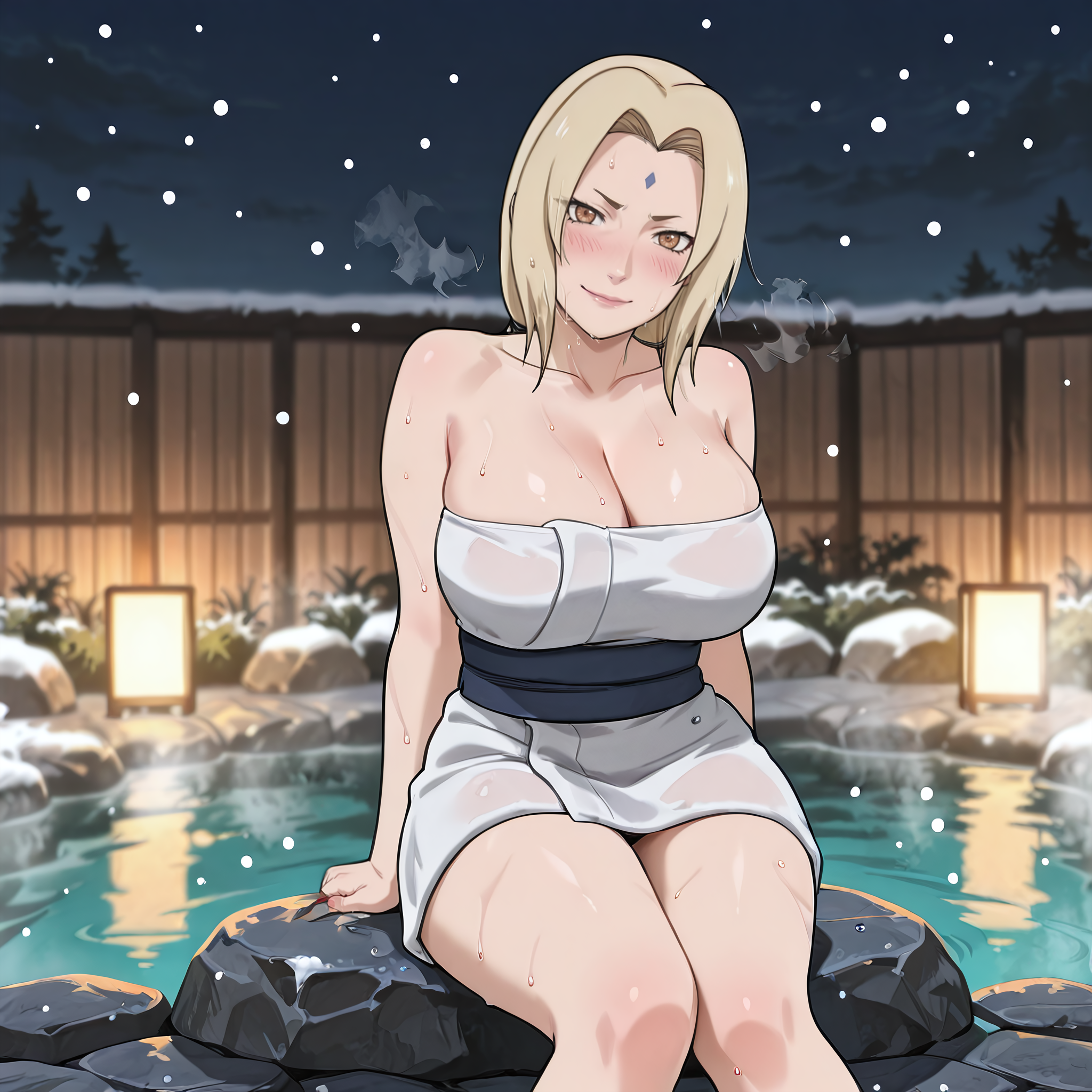 The Spicy Den — Tsunade at a snowy onsen