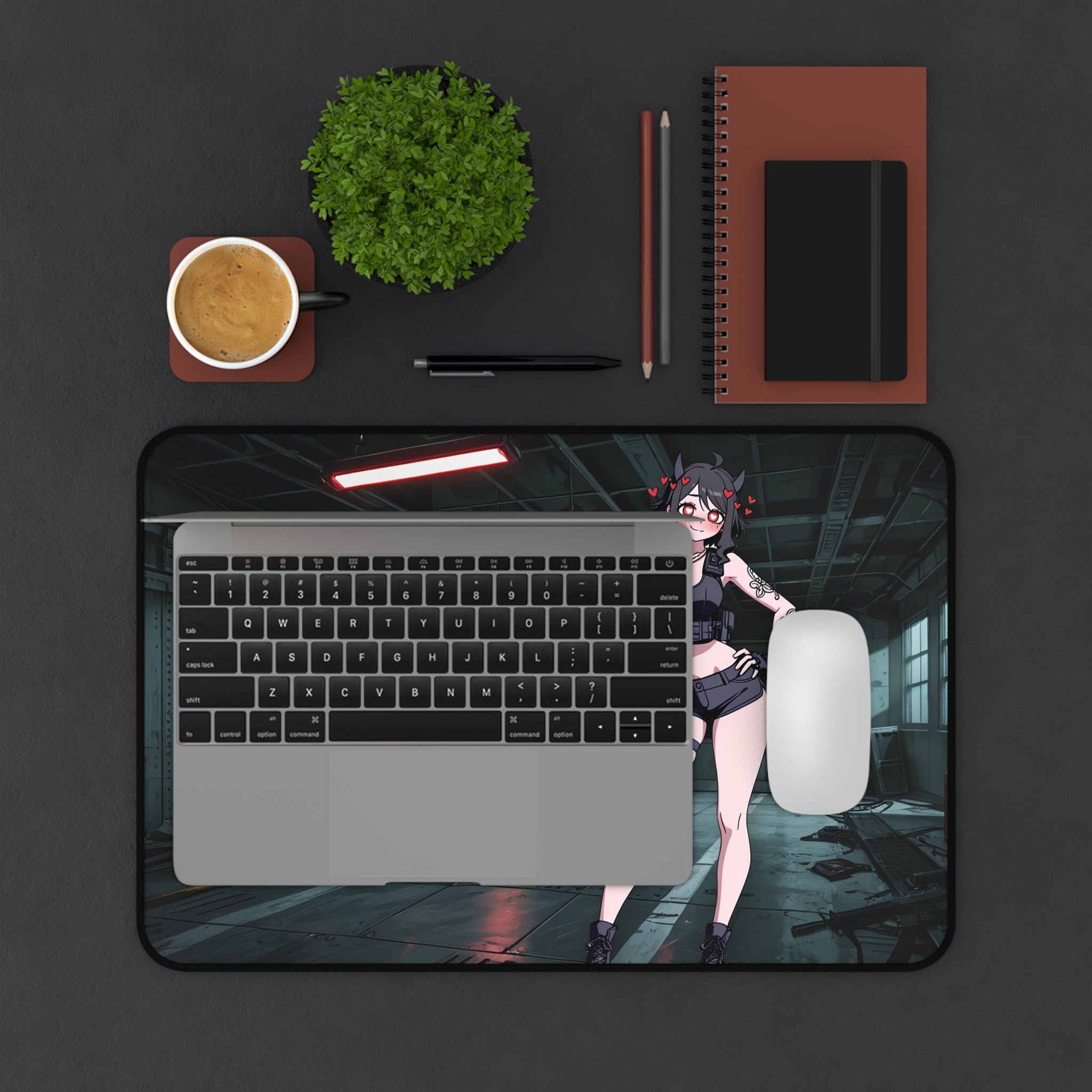 Modeus Helltaker Spicy Desk Mat | Tactical Anime Pinup Fan Art XL Pad