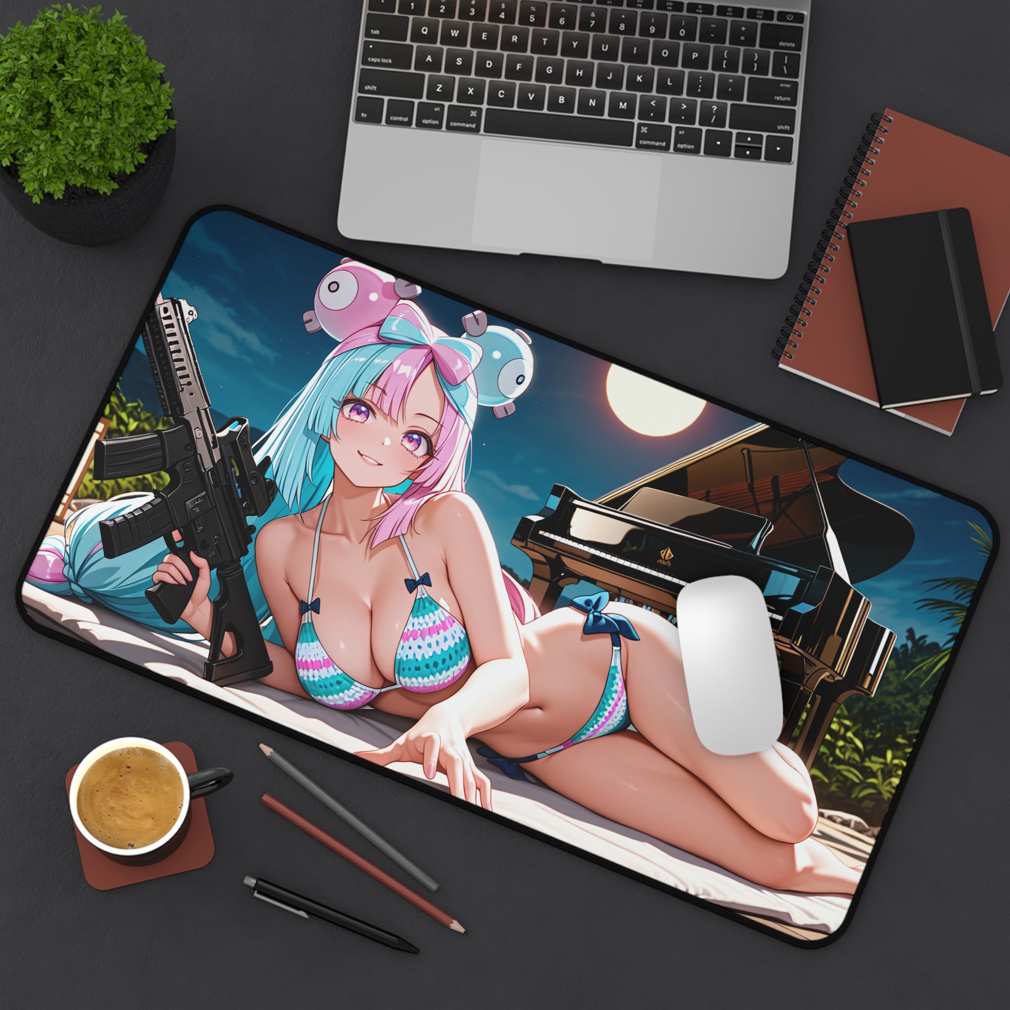 Iono Anime Pinup Desk Mat Large Mouse Pad Fan Art Tactical Girls Pt. 3