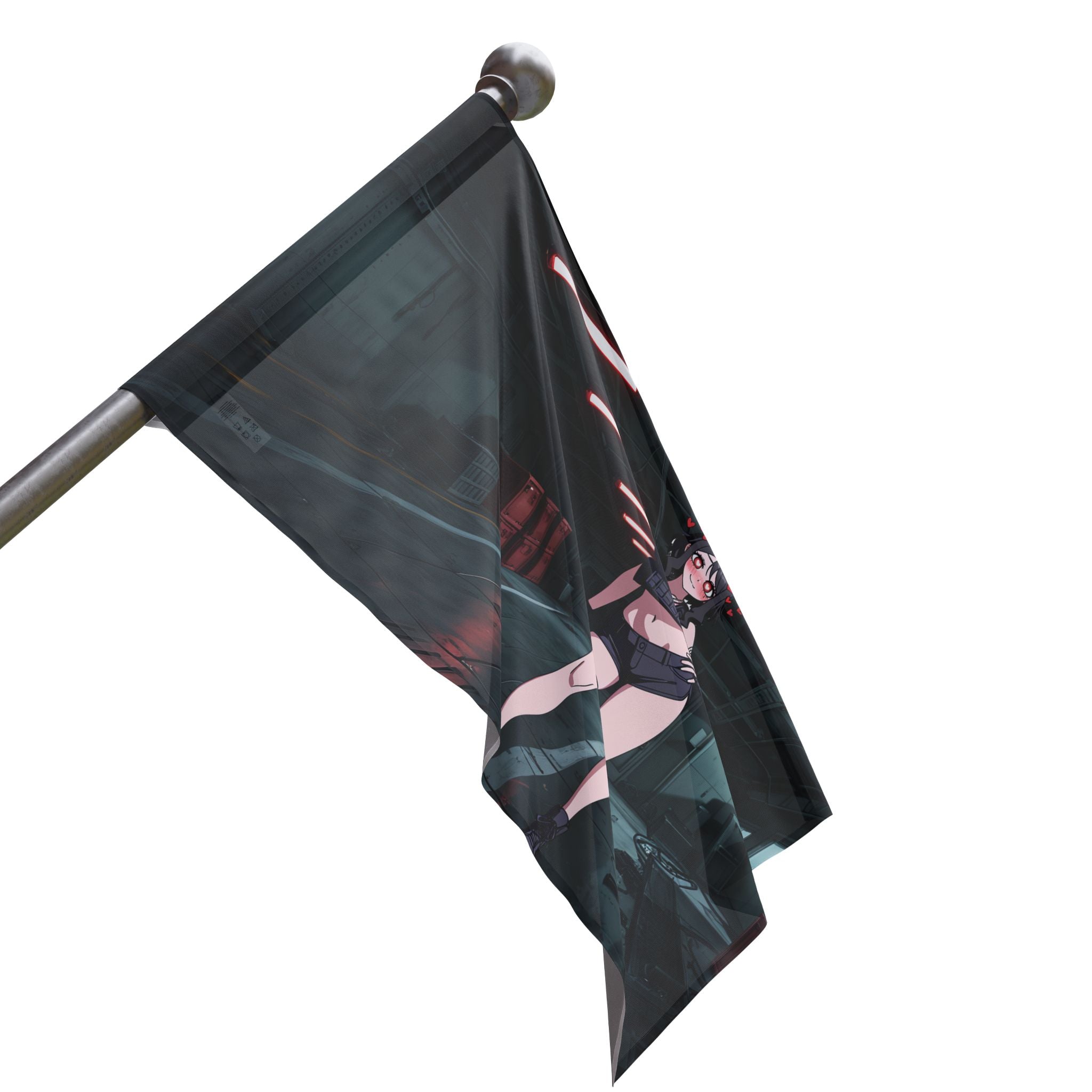 Modeus Helltaker Spicy Anime Wall Flag | Tactical Pinup Banner