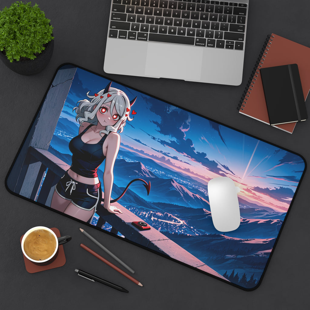 Modeus Helltaker Anime Desk Mat | Pinup Fan Art XL Gaming Mouse Pad