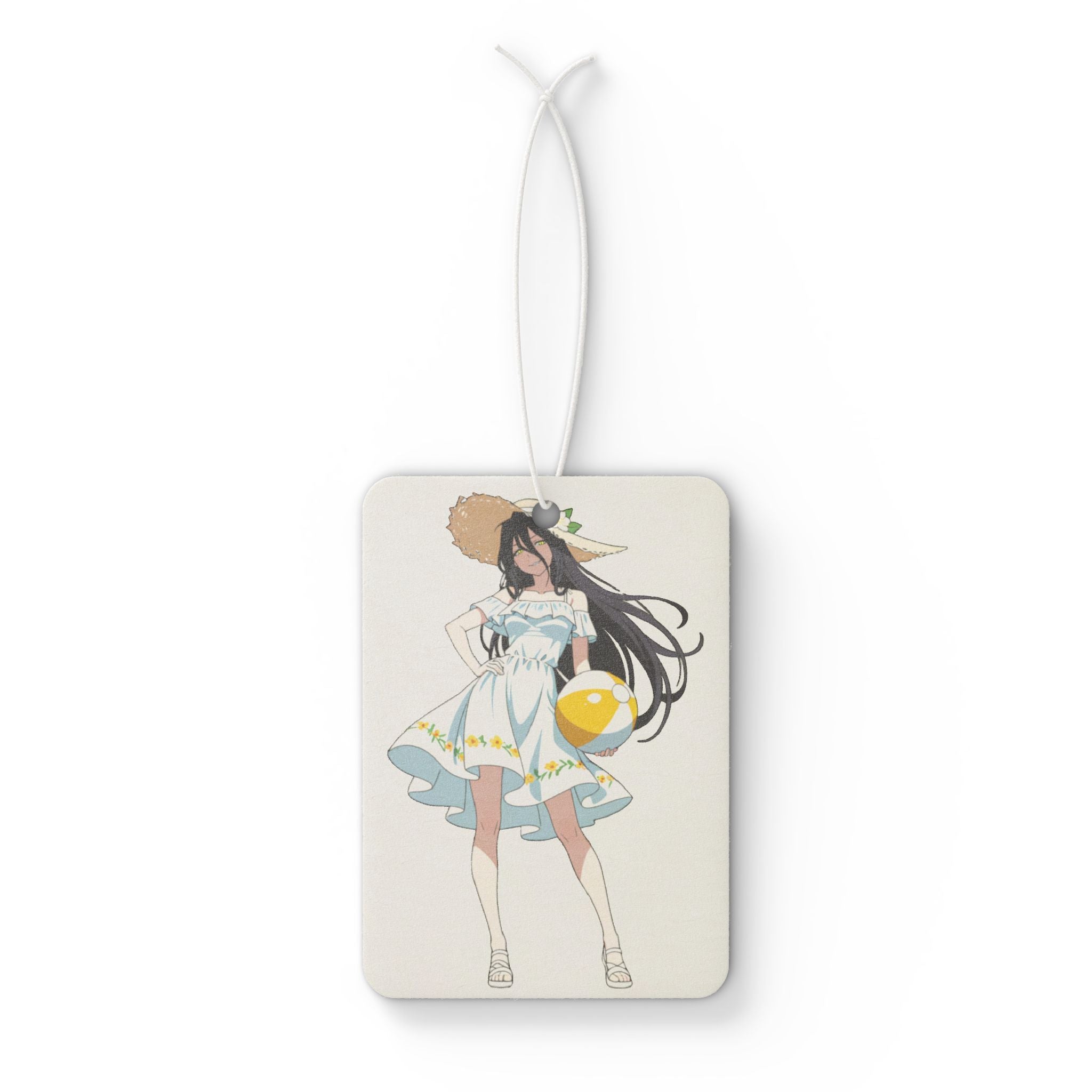Albedo Overlord Anime Car Air Freshener | Summer Beach Pinup Fan Art