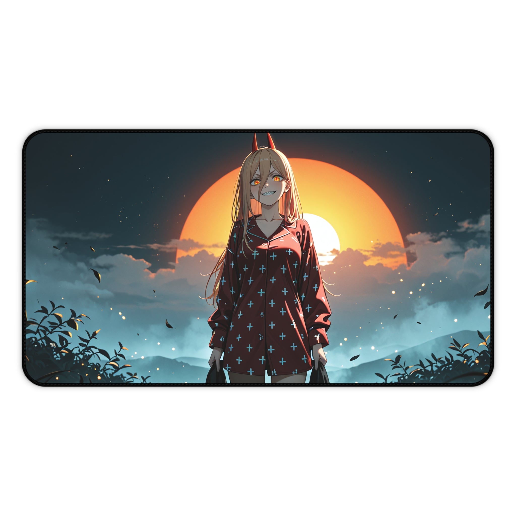 Power Chainsaw Man Anime Desk Mat | Pinup Fan Art Gaming Mouse Pad XL