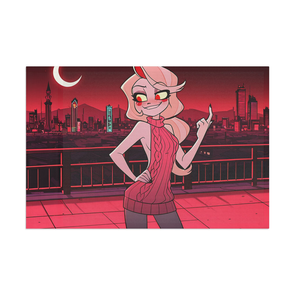Charlie Morningstar Hazbin Hotel Spicy Wall Flag Pinup — Virgin Killer Pt. 2