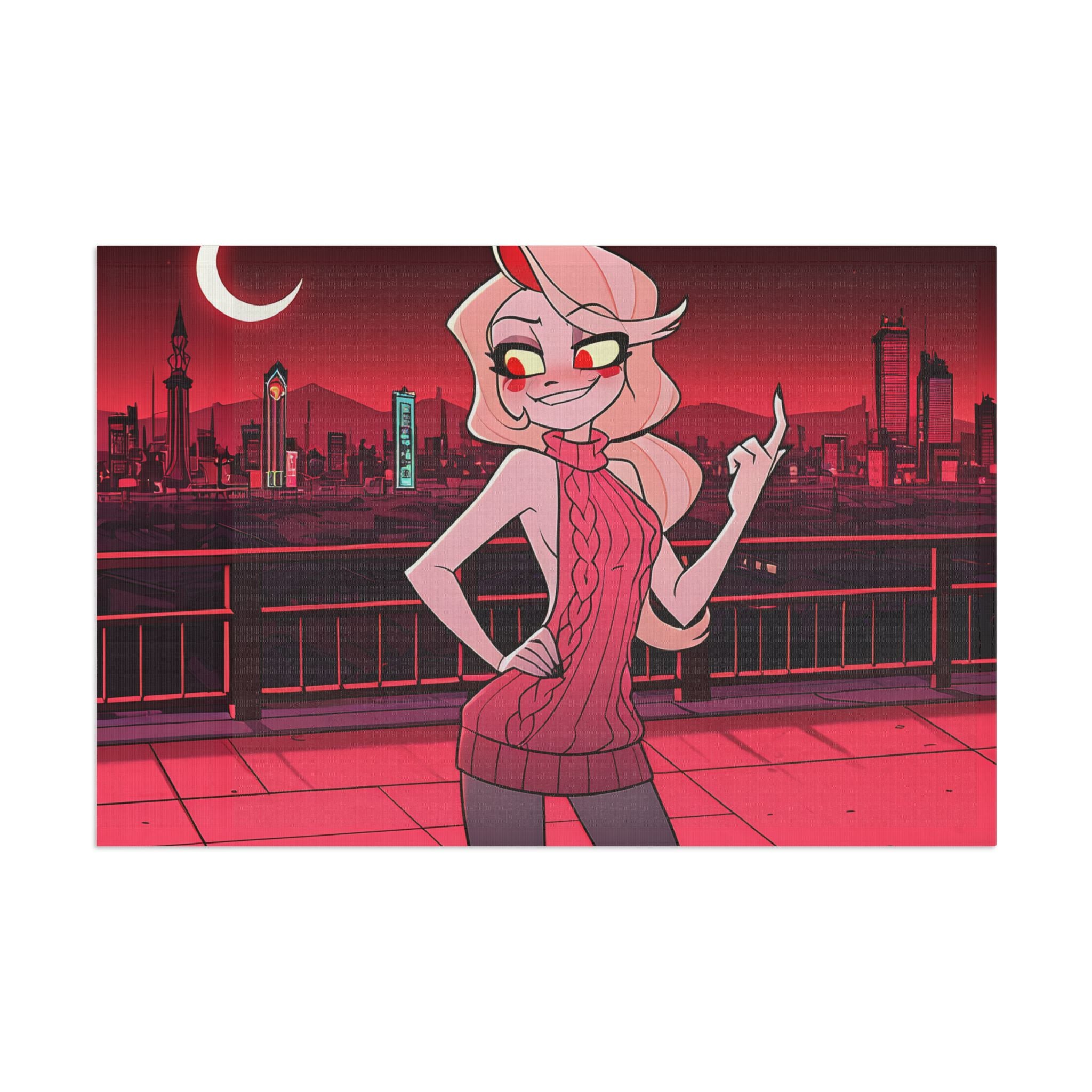 Charlie Morningstar Hazbin Hotel Spicy Wall Flag Pinup — Virgin Killer Pt. 2