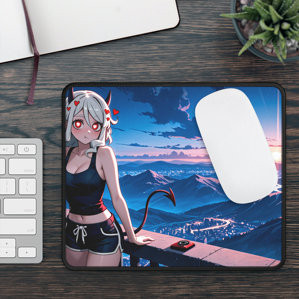 Modeus Helltaker Anime Mouse Pad | Pinup Fan Art Moonlit Spicy