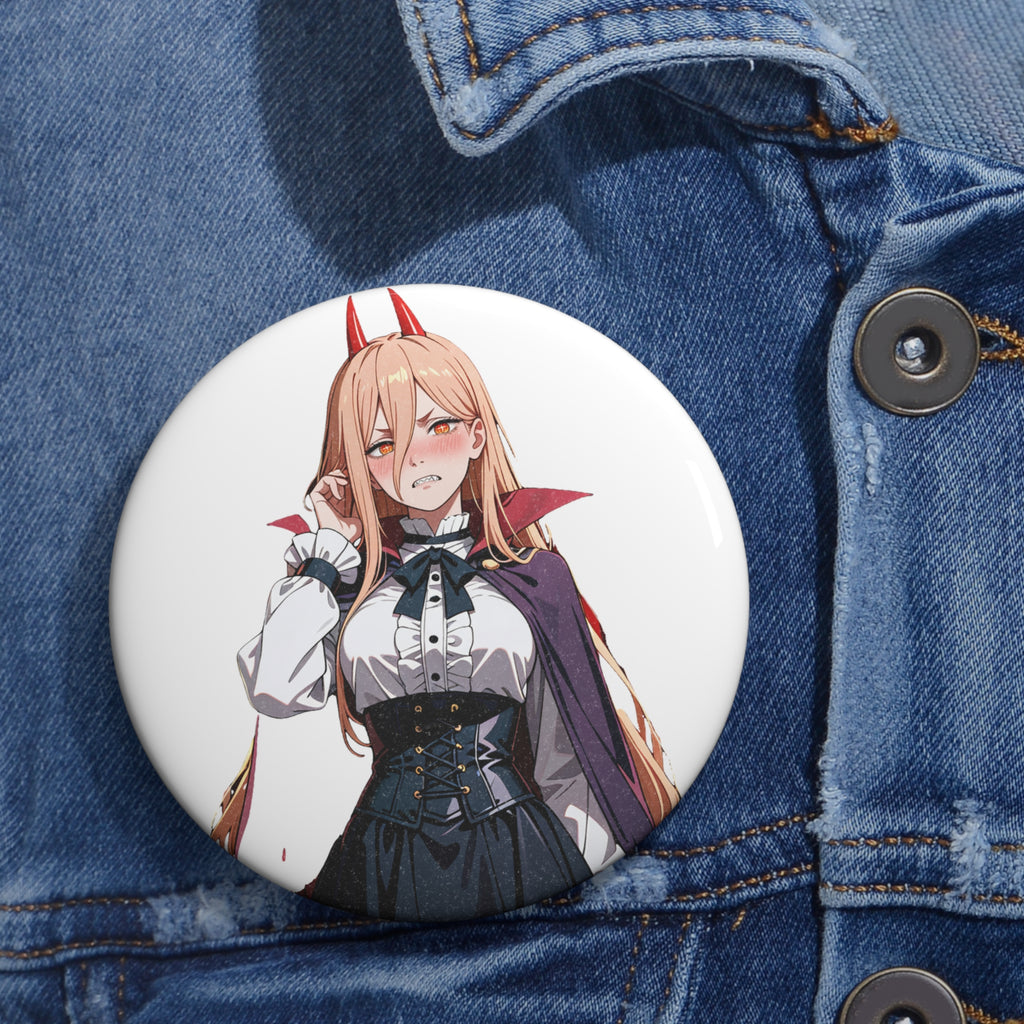 Power Chainsaw Man Gothic Vampire Anime Pin Button — Bunny Girls Pt. 6