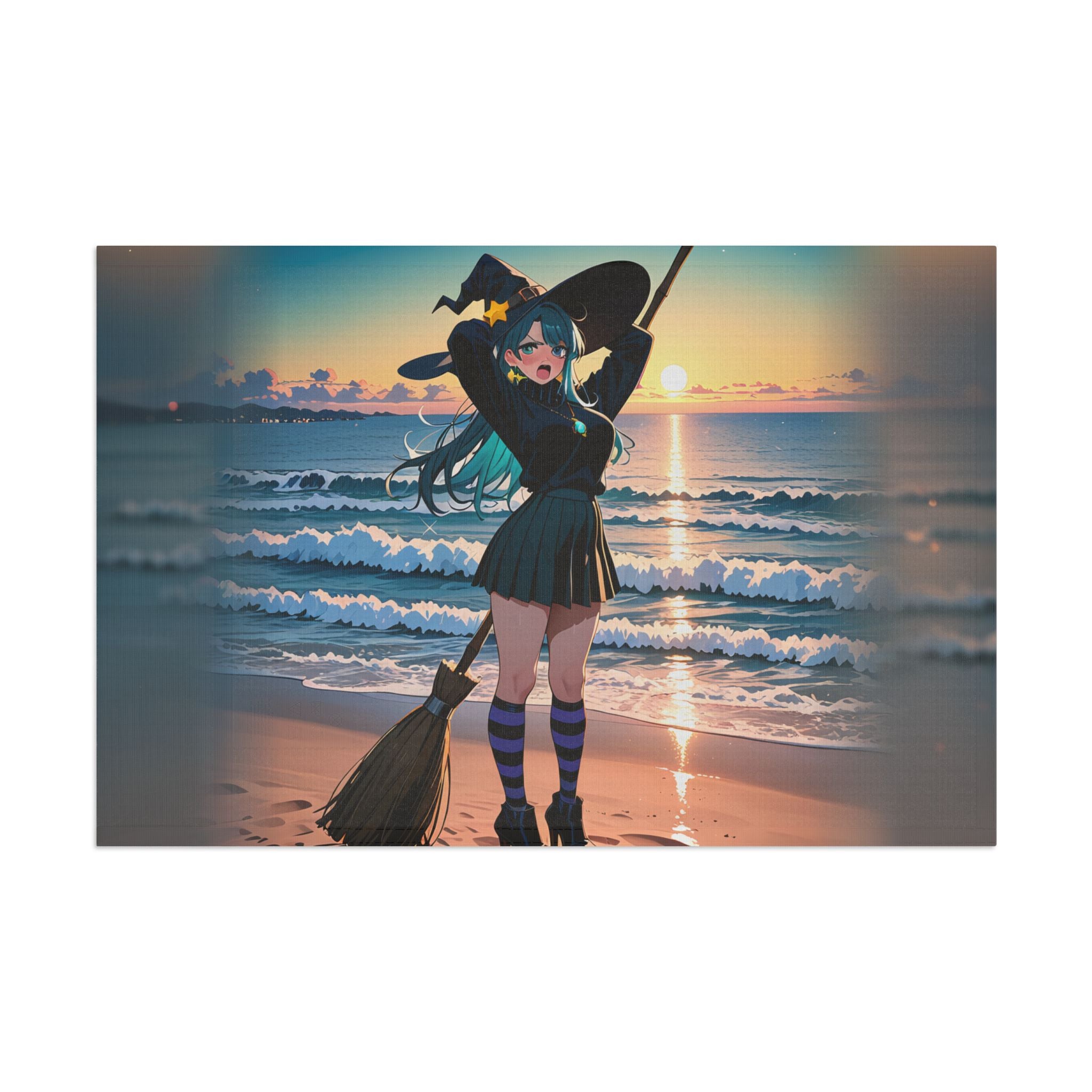 Kirara Hoshi JJK Anime Wall Flag Witch Beach Pinup — Beach Babes Pt. 6
