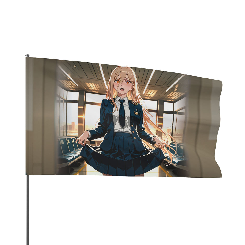 Power Chainsaw Man Flight Attendant Anime Wall Flag | Bunny Girls Pt. 7