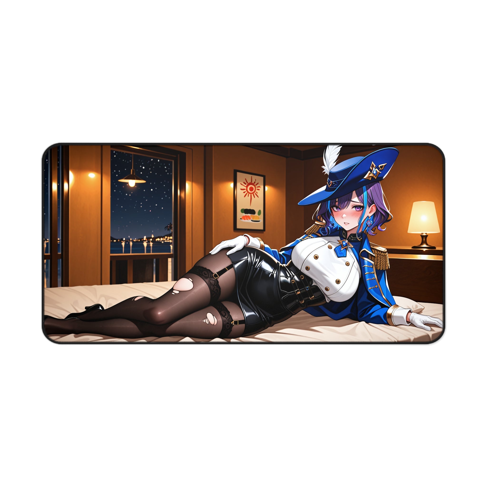 Clorinde Genshin Impact Anime Desk Mat Pinup | Beach Babes Pt. 3 (Spicy)