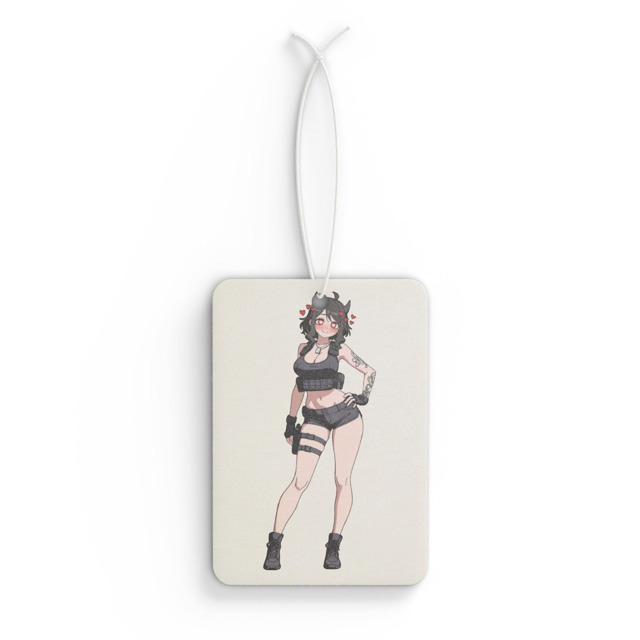 Modeus Helltaker Spicy Anime Car Air Freshener | Tactical Pinup Art
