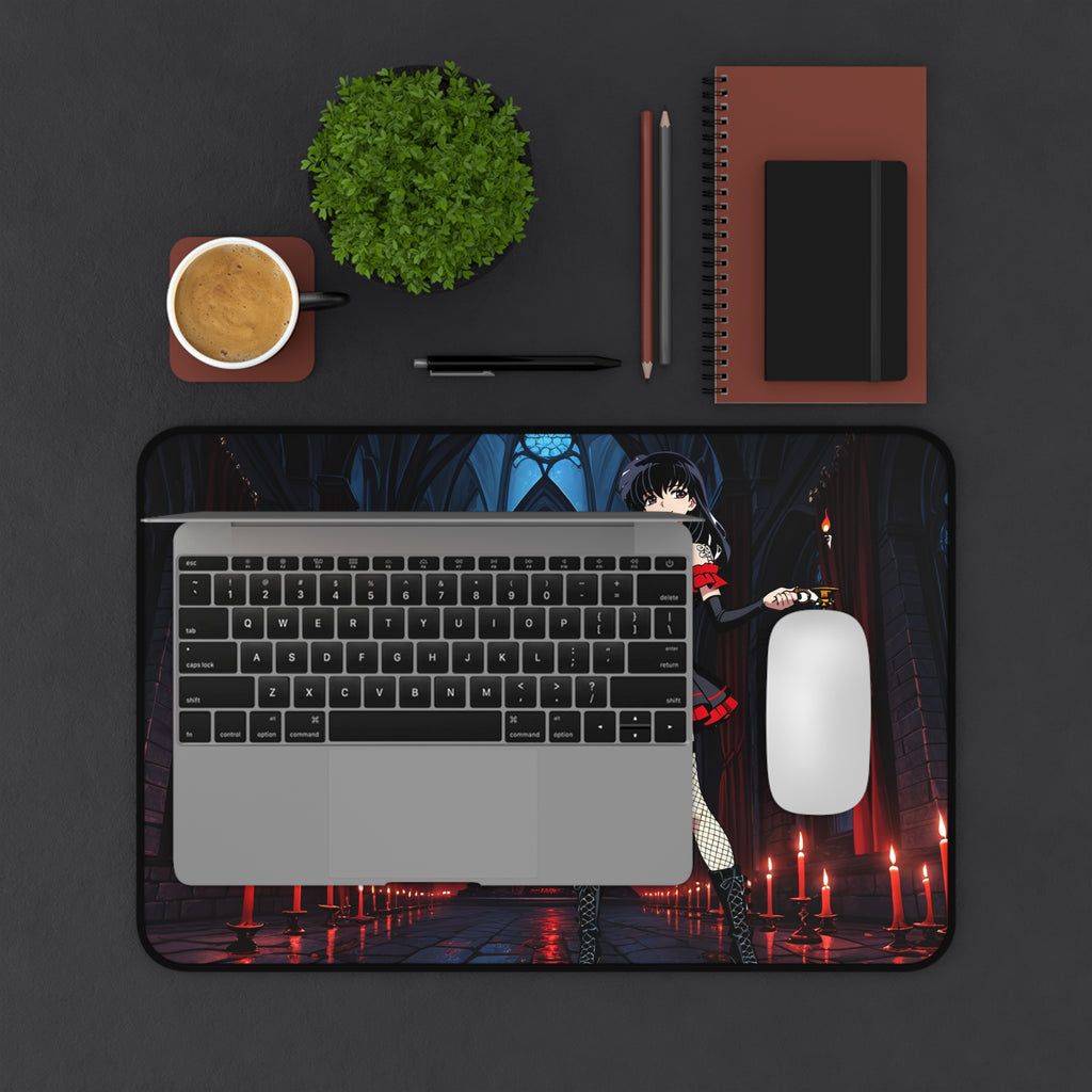 Kagome Inuyasha Gothic Spicy Anime Desk Mat | Dark Pinup XL Mouse Pad