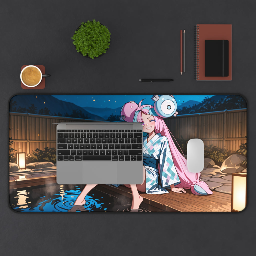 Iono Anime Desk Mat Moonlit Onsen Fan Art XL Mouse Pad — Onsen Pt. 2
