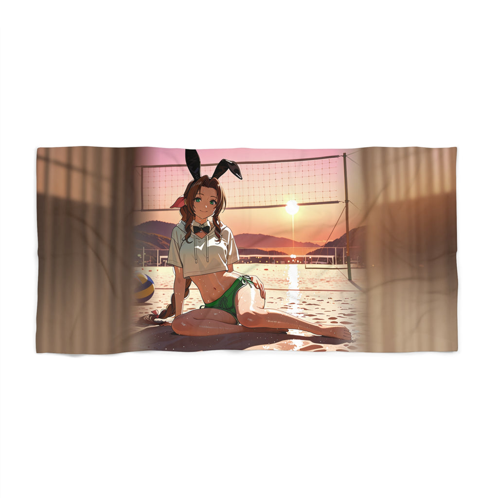 Aerith Final Fantasy Anime Beach Towel Bunny Pinup — Bunny Girls Pt. 8