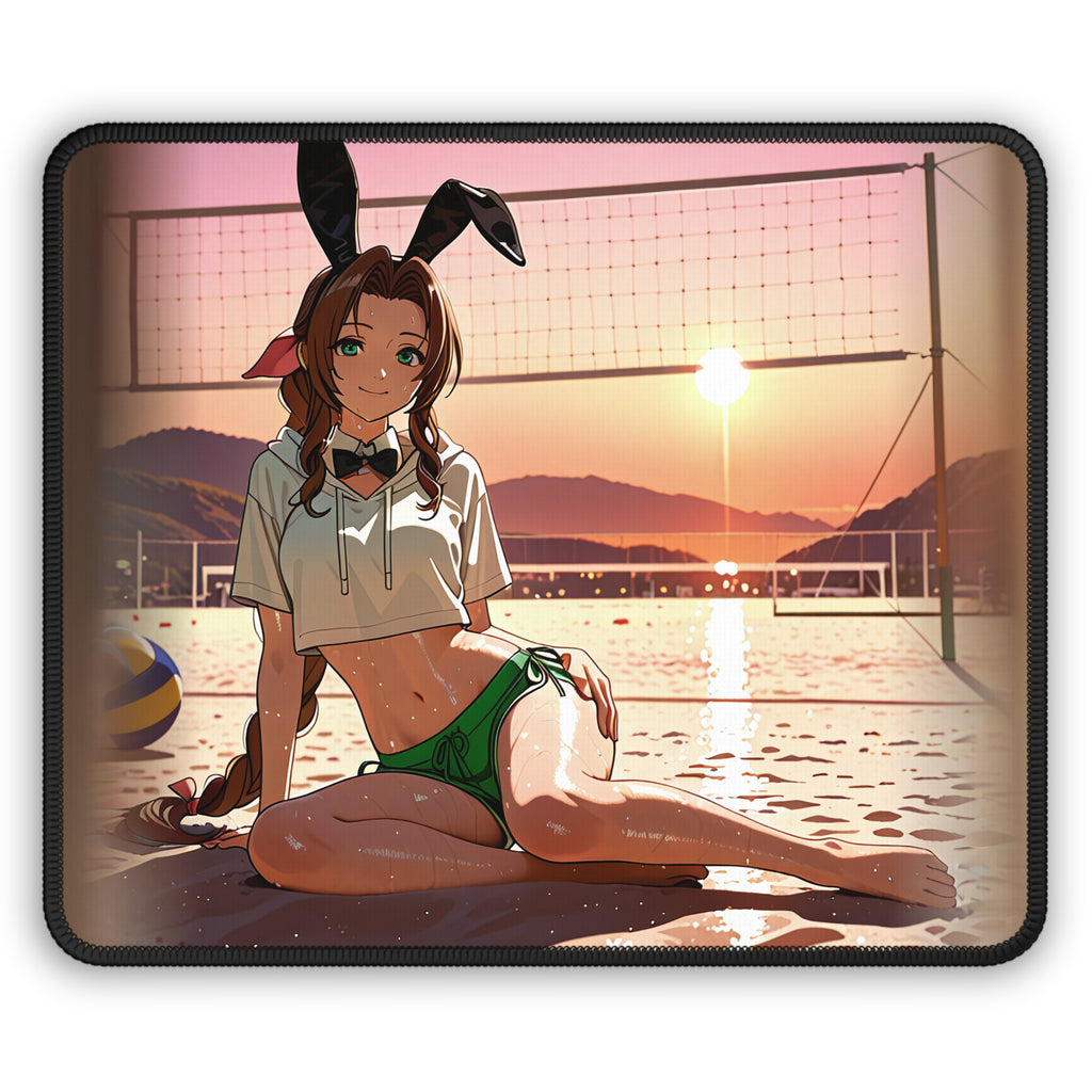 Aerith Final Fantasy VII Bunny Girl Anime Mouse Pad Beach — Bunny Girls Pt. 8