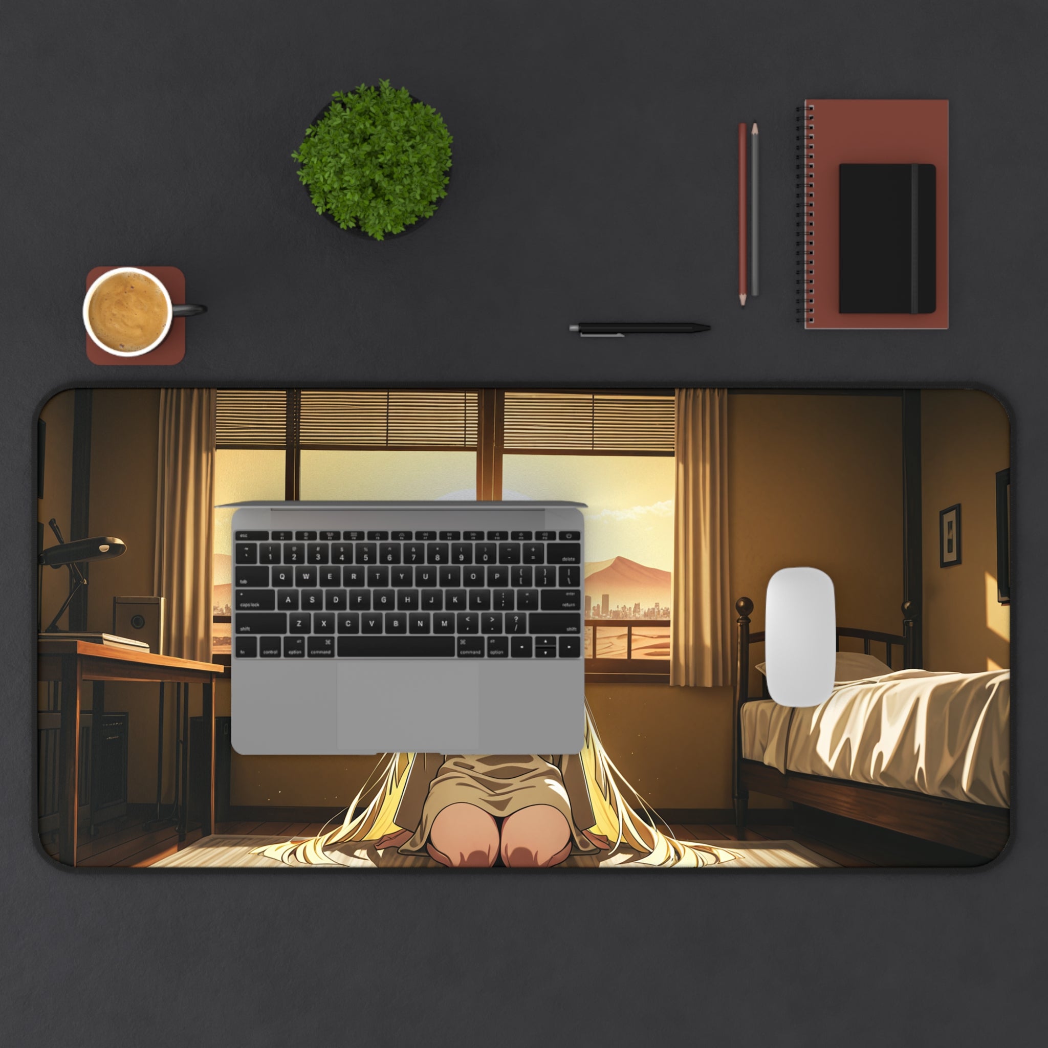 Lusamine Anime Pinup Desk Mat | Fan Art Gaming Mouse Pad XL — Boudoir Pt. 5