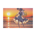 Daki Demon Slayer Wall Flag Sunset Beach Pinup Banner — Beach Babes Pt. 2