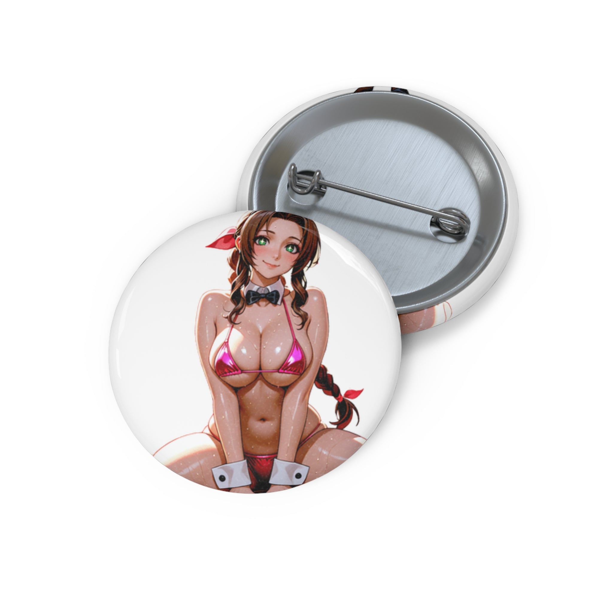 Aerith Final Fantasy VII Anime Pin Button | Bunny Girls Pt. 8 (Spicy)