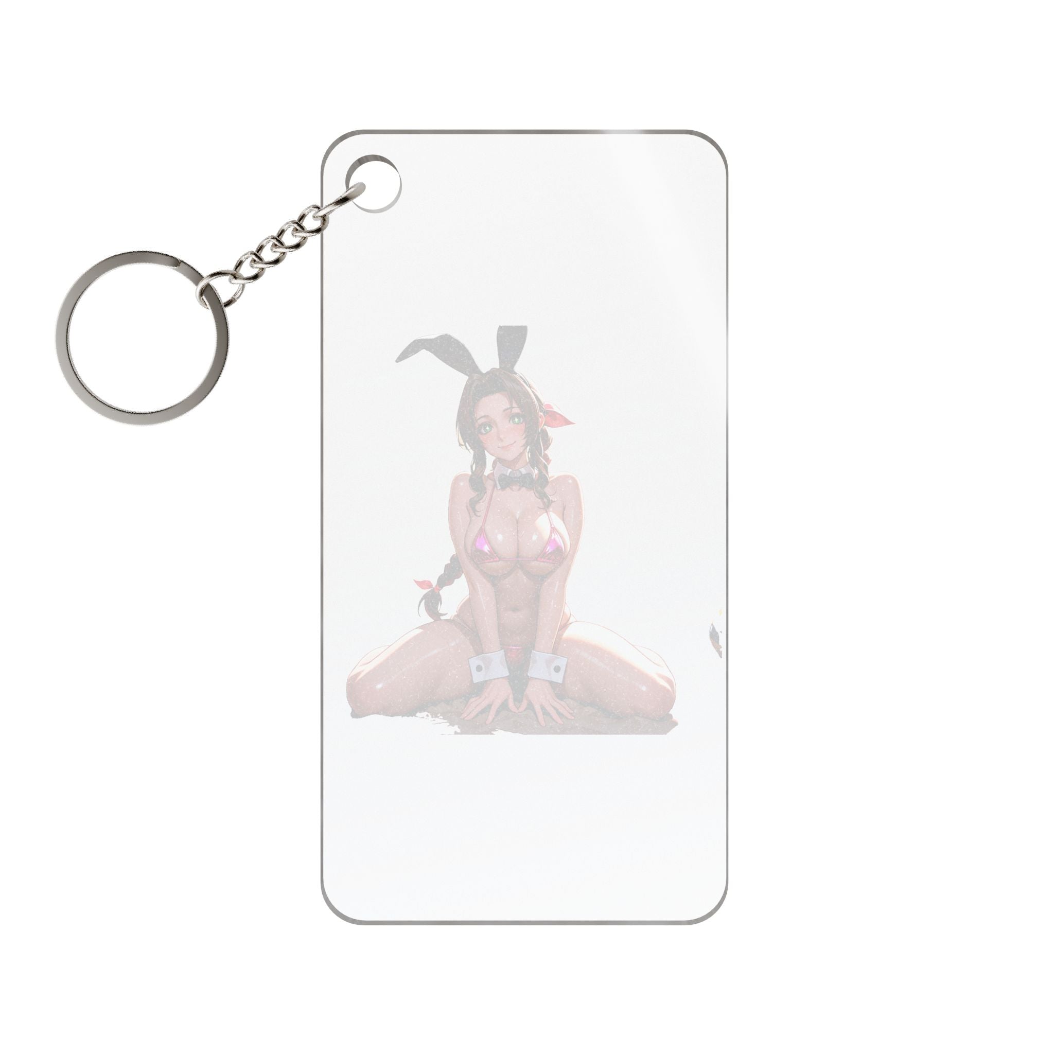 Aerith FF7 Spicy Bunny Girl Anime Keychain Charm Bunny Girls Pt. 8