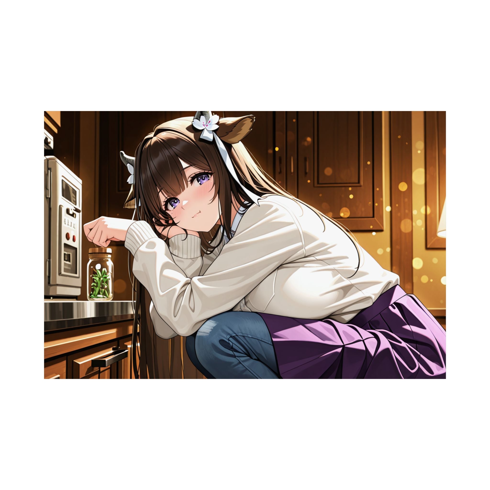Kashino Azur Lane Anime Poster | Soft Cute Varsity Jacket Wall Art