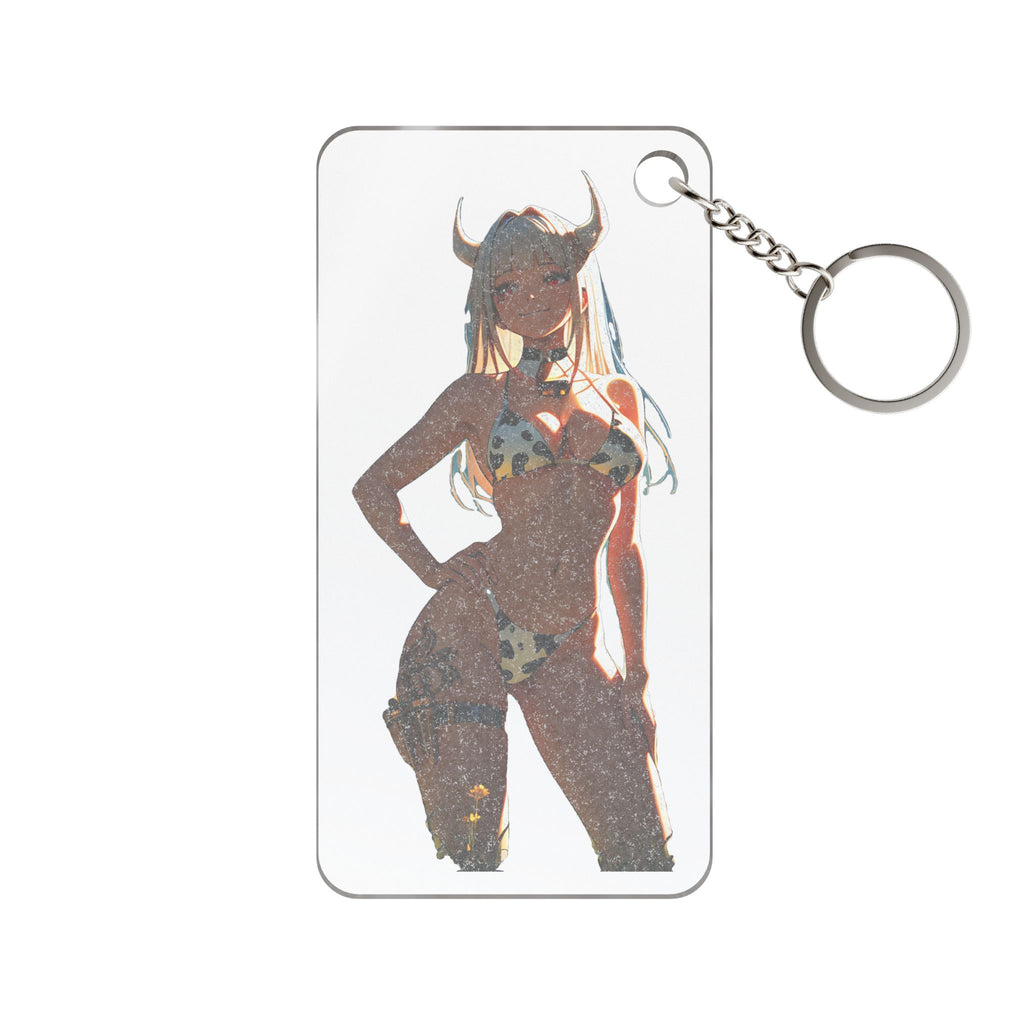 Blanc NIKKE Cow-Print Spicy Anime Keychain Charm Pinup Bag — Cow Girls Pt. 2