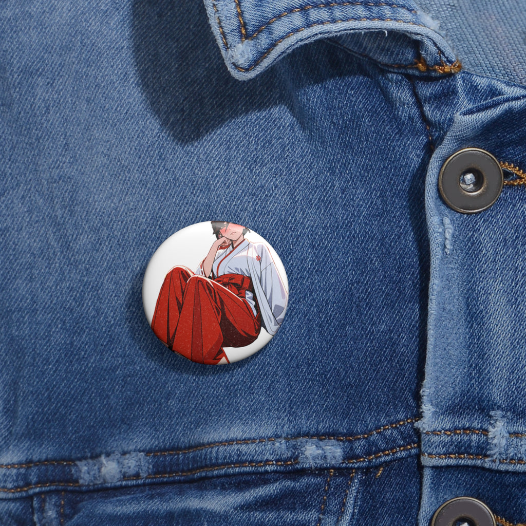 Domina Overwatch Miko Anime Pin Button — Spring Shrine — The Spicy Den Pt. 4