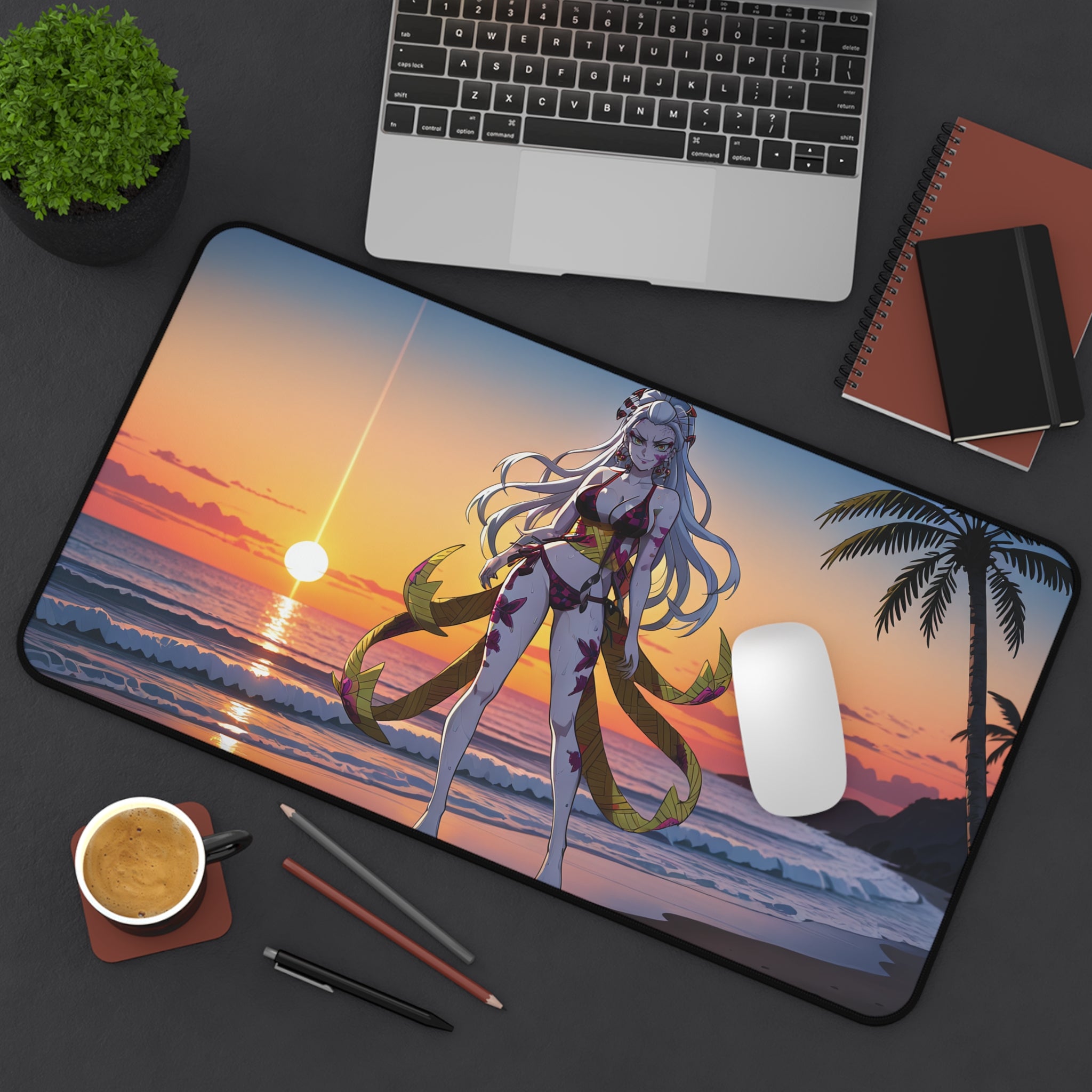 Daki Demon Slayer Spicy Pinup Desk Mat Sunset Beach Anime XL — Beach Babes Pt. 2