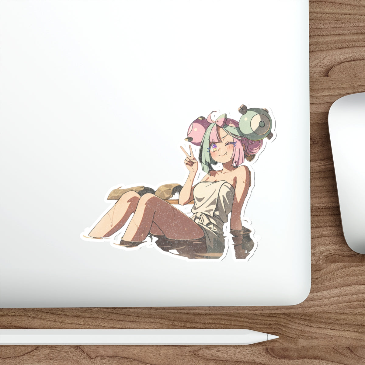Iono Anime Pinup Die Cut Vinyl Sticker Onsen — Onsen Pt. 2 (Spicy)