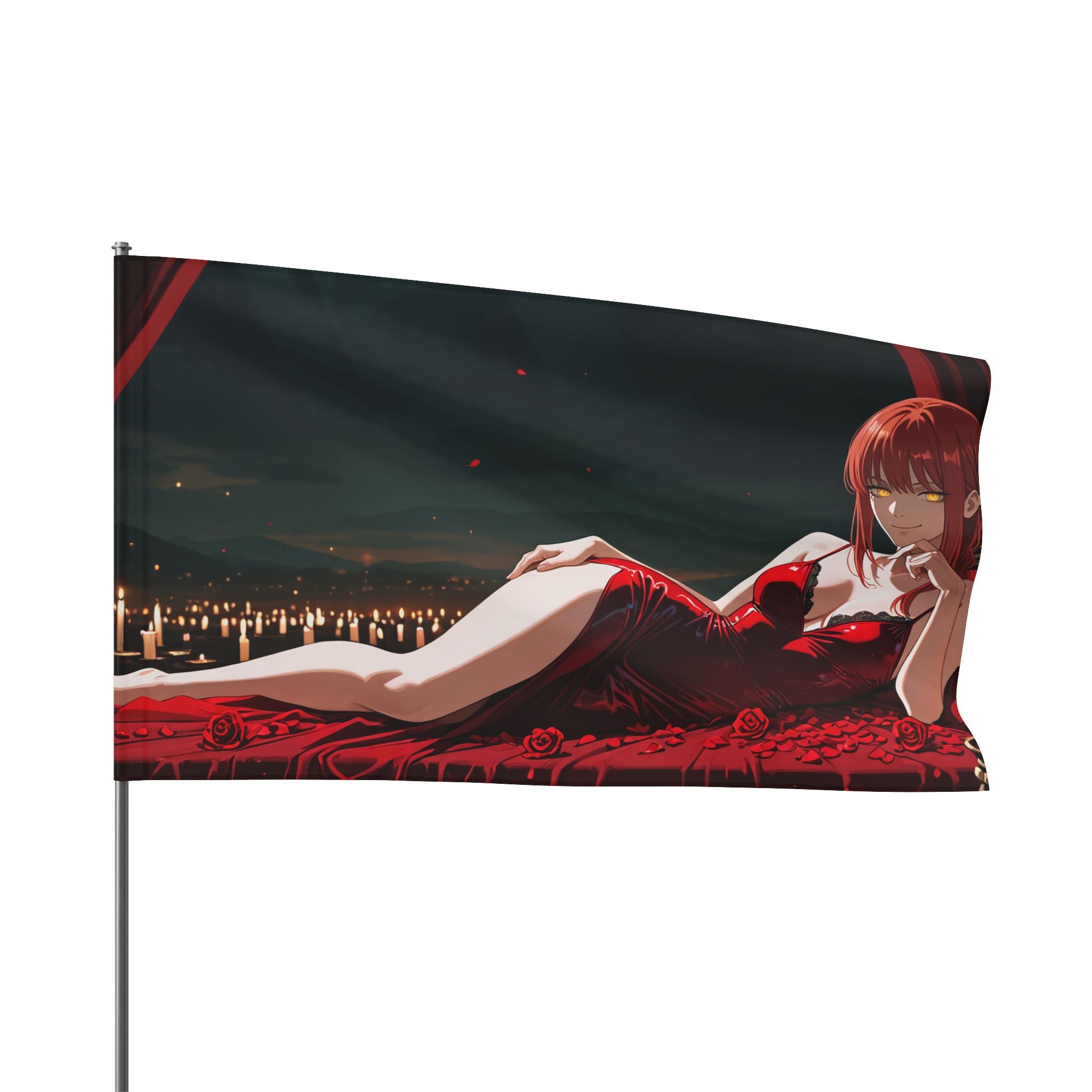 Makima Chainsaw Man Spicy Wall Flag | Velvet Boudoir Anime — Boudoir Pt. 1