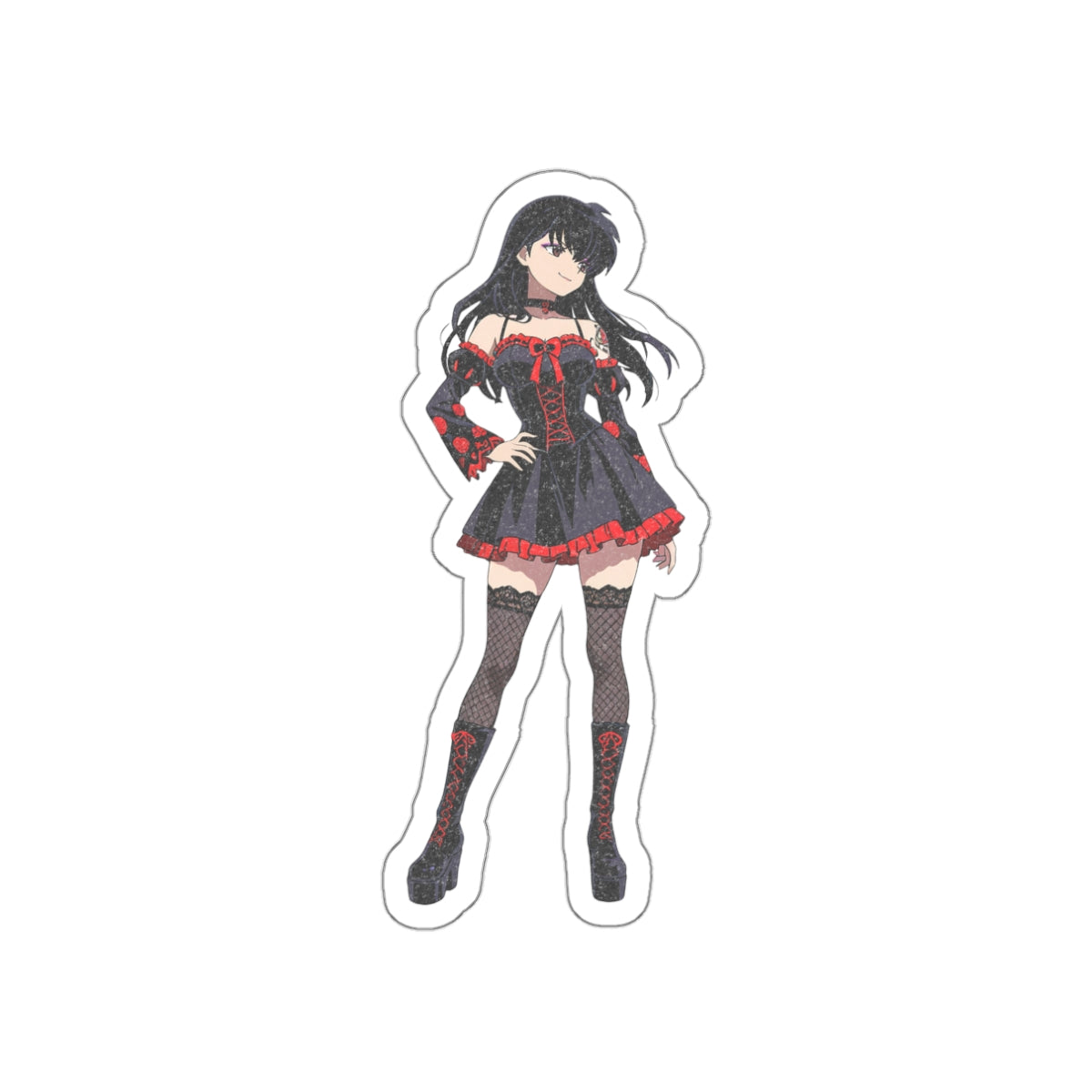 Kagome Inuyasha Gothic Anime Vinyl Sticker | Dark Pinup Fan — Goth Girls Pt. 1