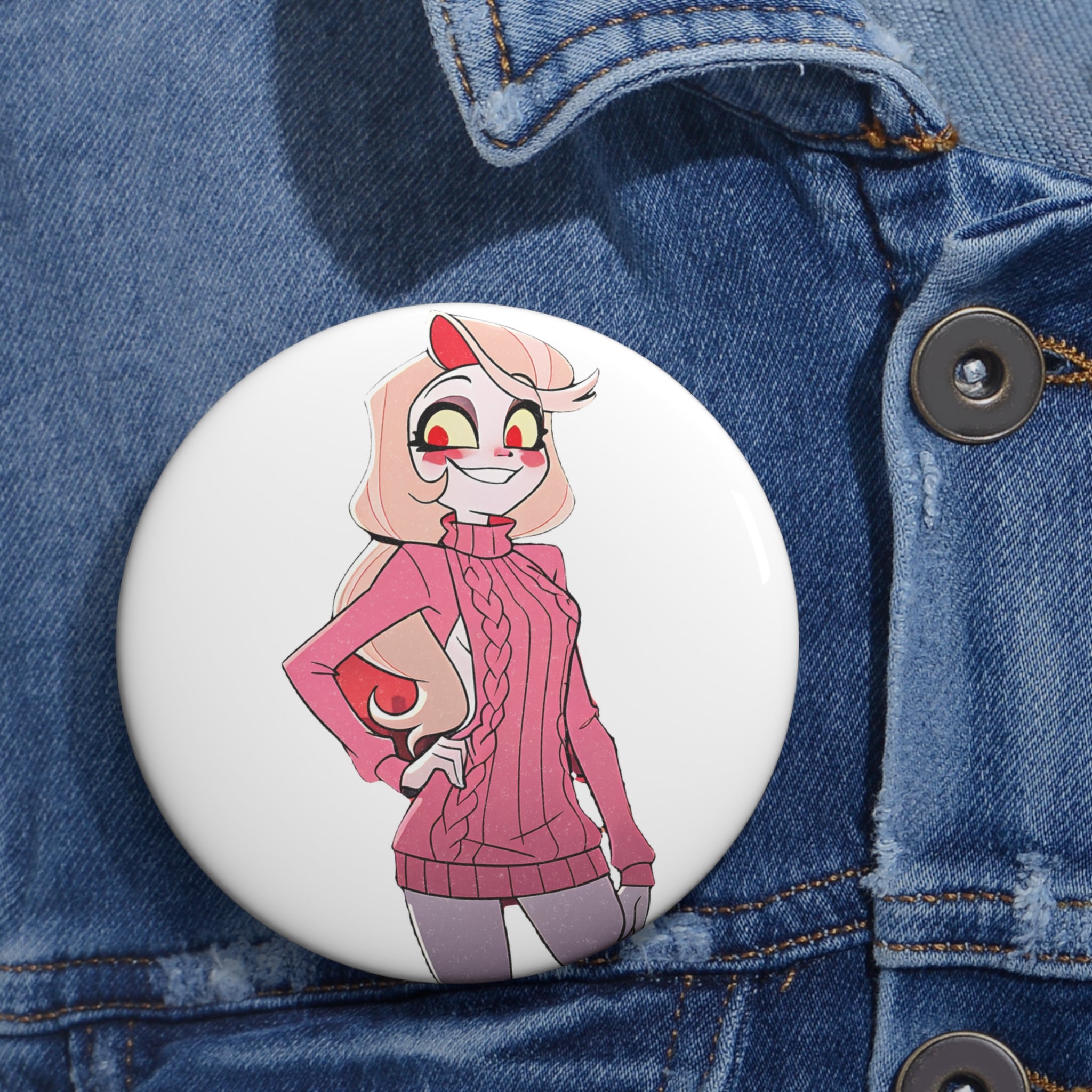 Charlie Morningstar Hazbin Hotel Anime Pin Button Pinup Virgin Killer Pt. 2