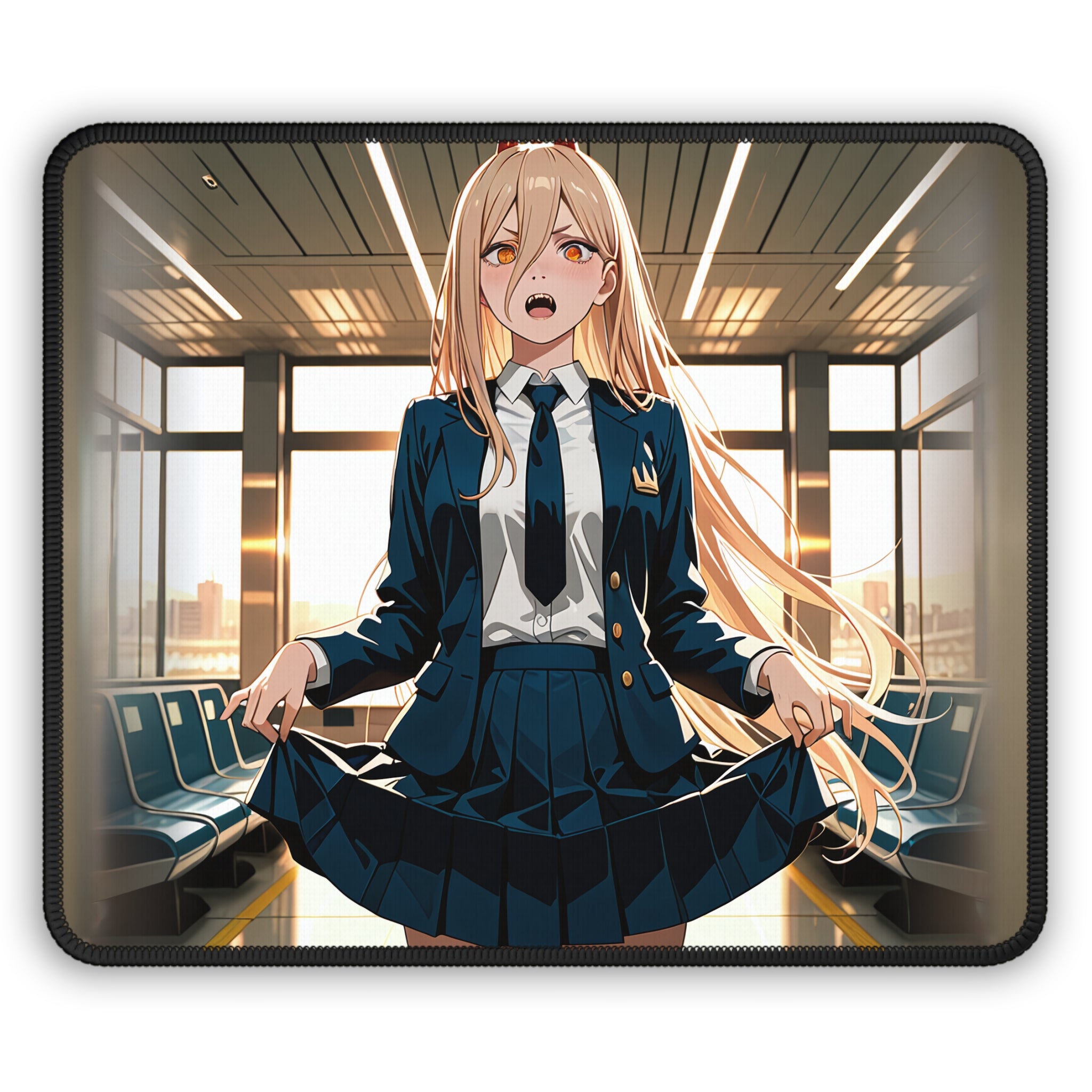 Power Chainsaw Man Flight Attendant Anime Mouse Pad | Bunny Girls Pt. 7