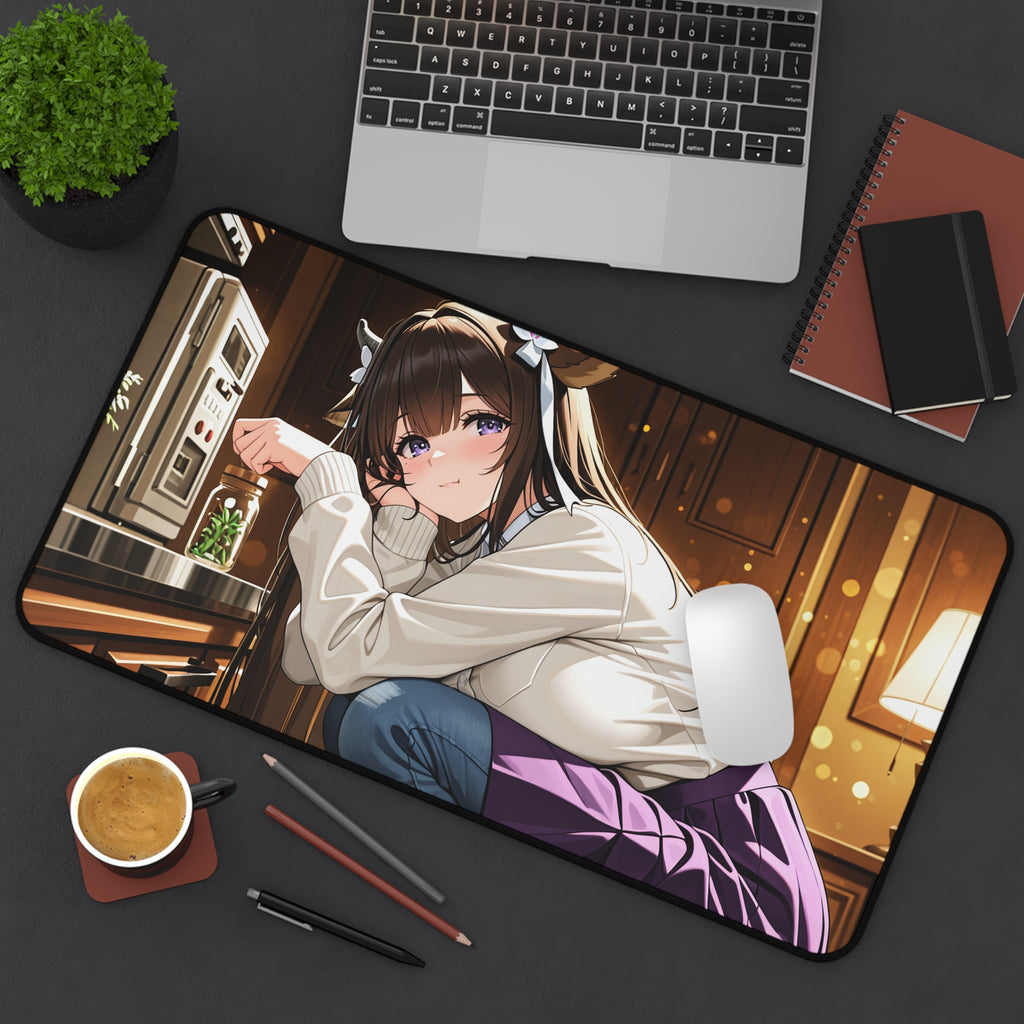 Kashino Azur Lane Anime Desk Mat Soft Cute Varsity Jacket Spring Art