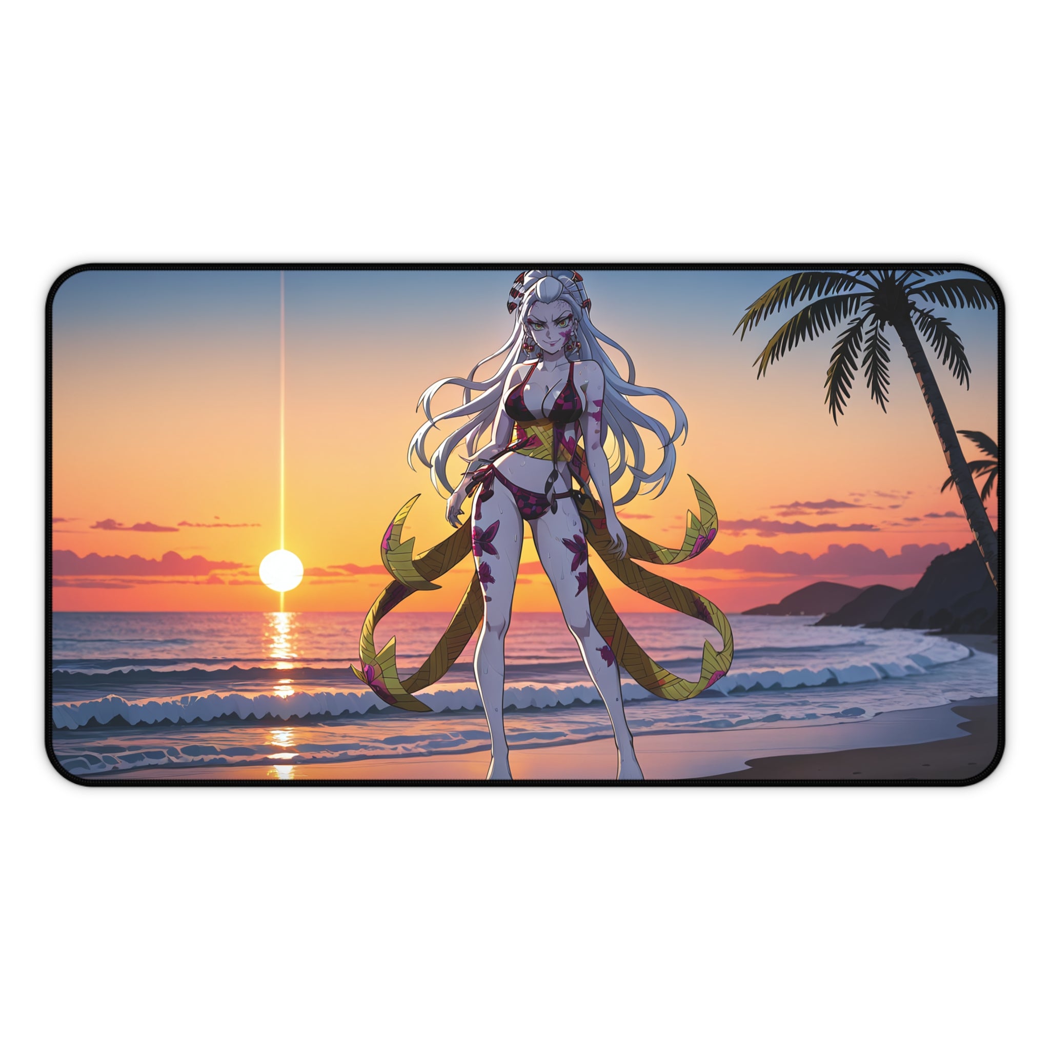 Daki Demon Slayer Spicy Pinup Desk Mat Sunset Beach Anime XL — Beach Babes Pt. 2