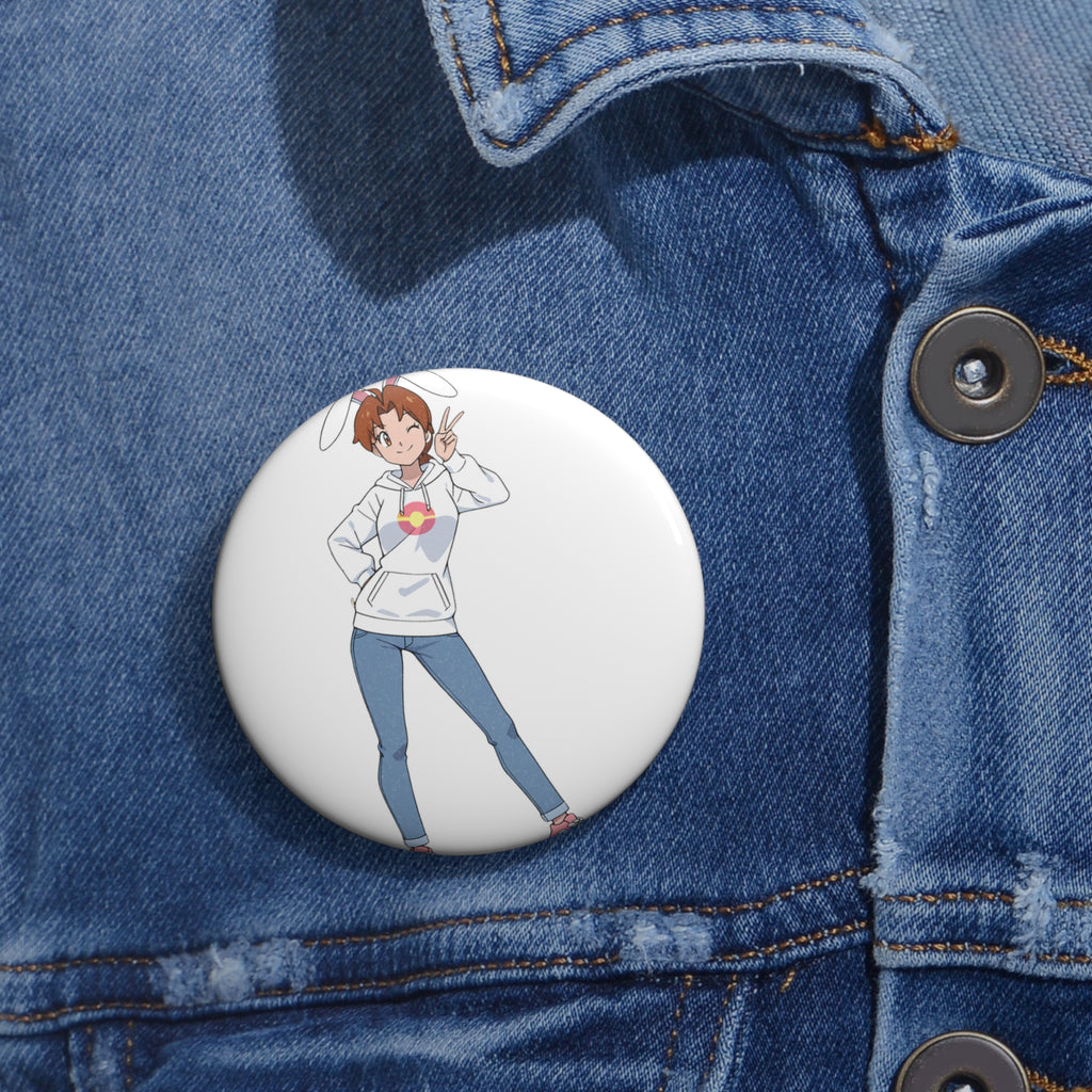 Delia Ketchum Anime Pin Button Bunny Suit Pinup — Bunny Girls Pt. 1