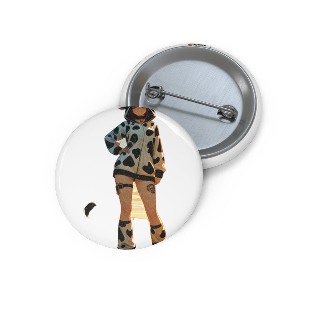 Blanc NIKKE Cow-Print Anime Pin Button Pinup Badge — Cow Girls Pt. 2