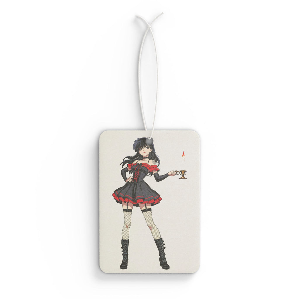 Kagome Inuyasha Spicy Gothic Anime Air Freshener | Dark Pinup Fan Art Car Charm