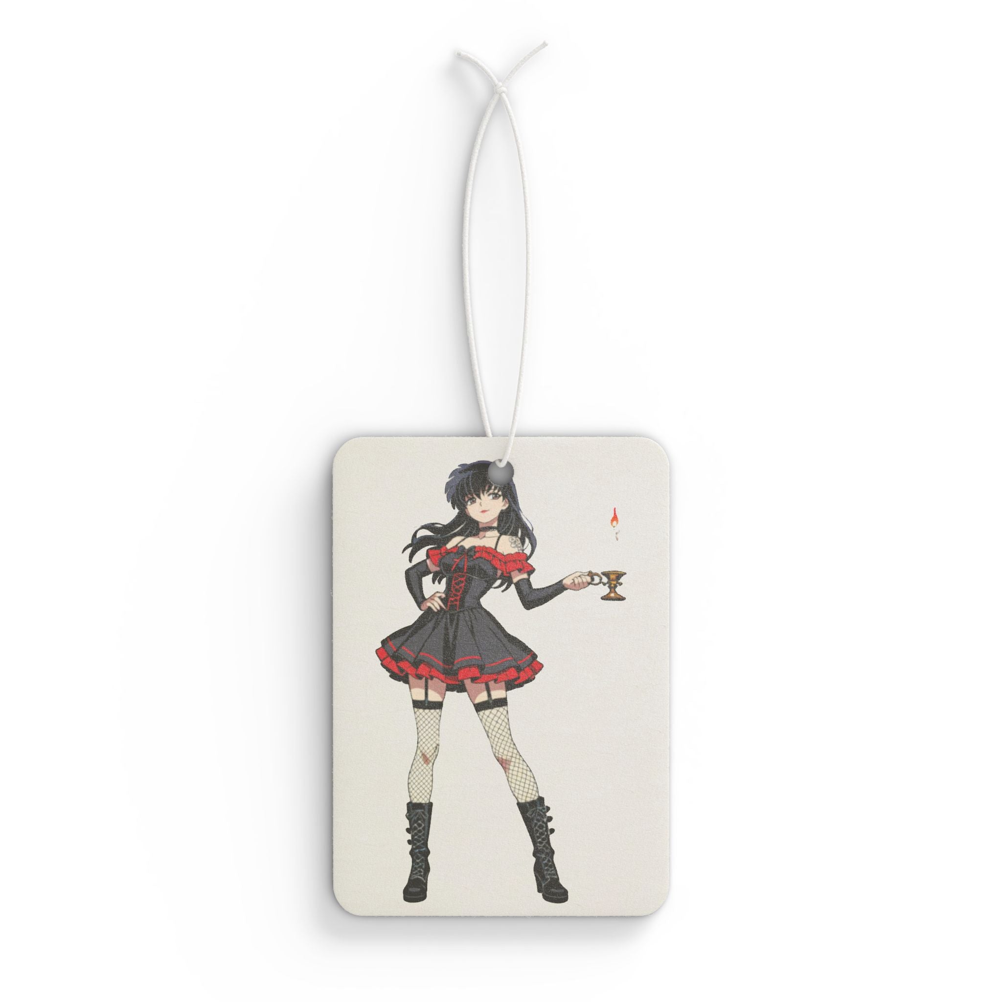 Kagome Inuyasha Spicy Gothic Anime Air Freshener | Dark Pinup Fan Art Car Charm