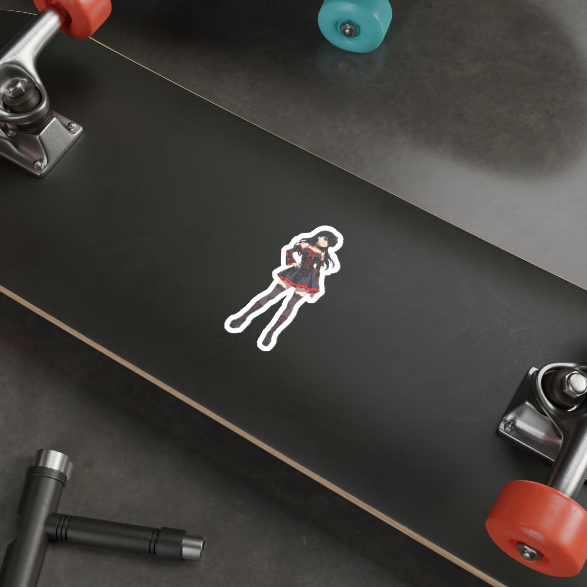 Kagome Inuyasha Gothic Anime Vinyl Sticker | Dark Pinup Fan Art Die Cut