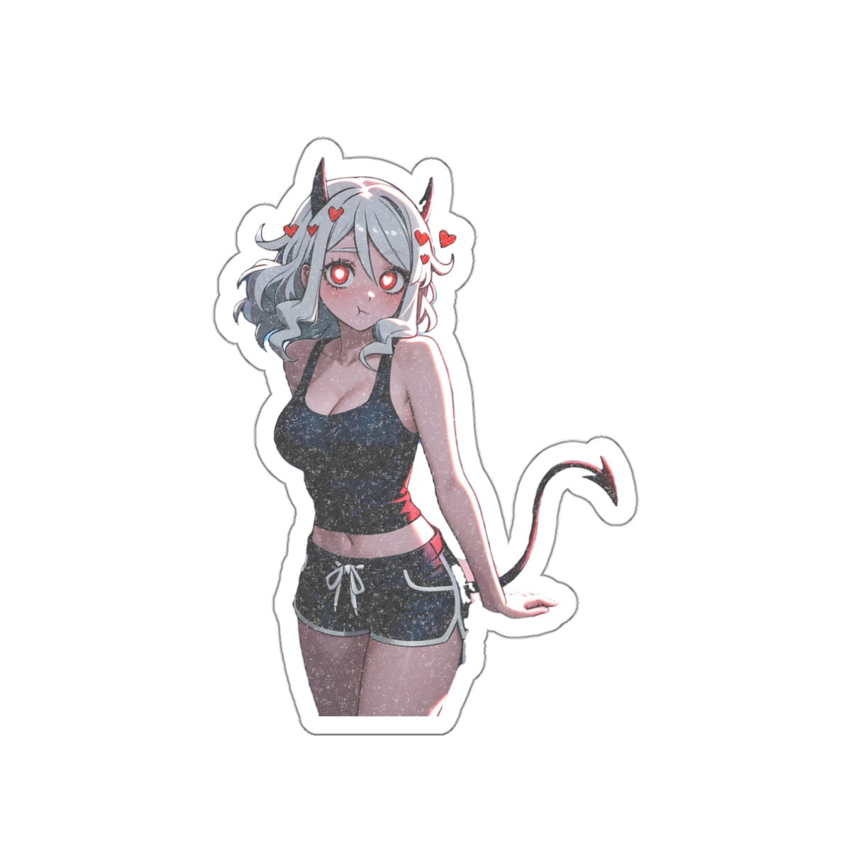 Modeus Helltaker Anime Pinup Sticker | Die Cut Vinyl Fan Art — Lore Pt. 1