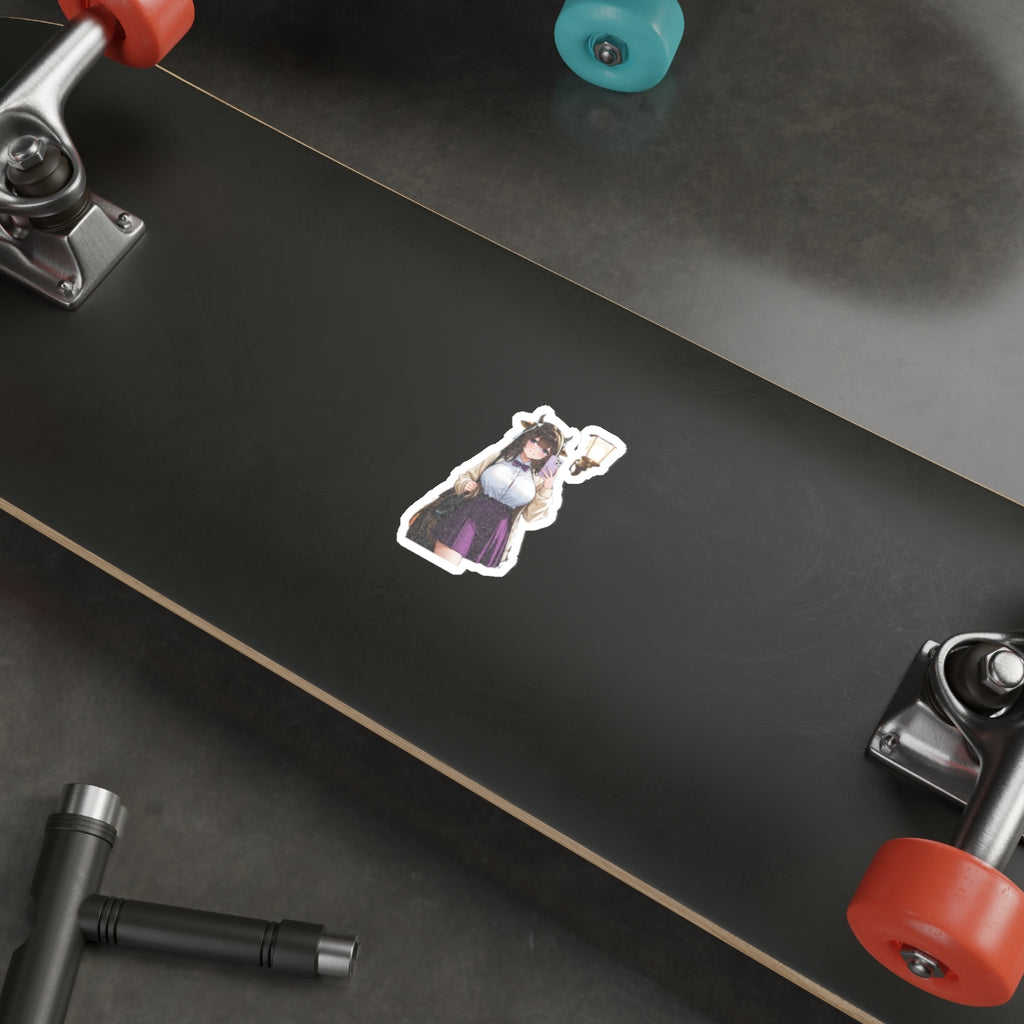 Kashino Azur Lane Anime Vinyl Sticker | Librarian Bookstore Soft Cute Fan Art