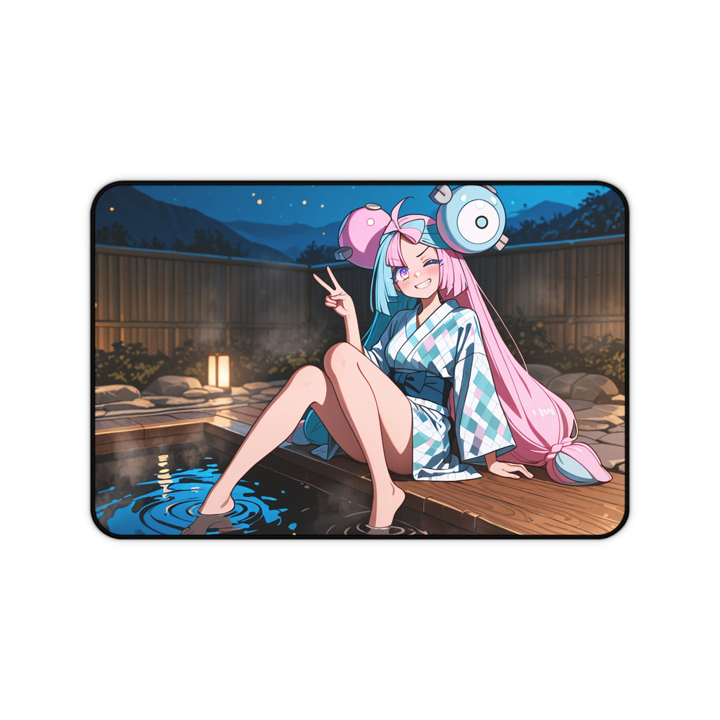 Iono Anime Desk Mat Moonlit Onsen Fan Art XL Mouse Pad — Onsen Pt. 2
