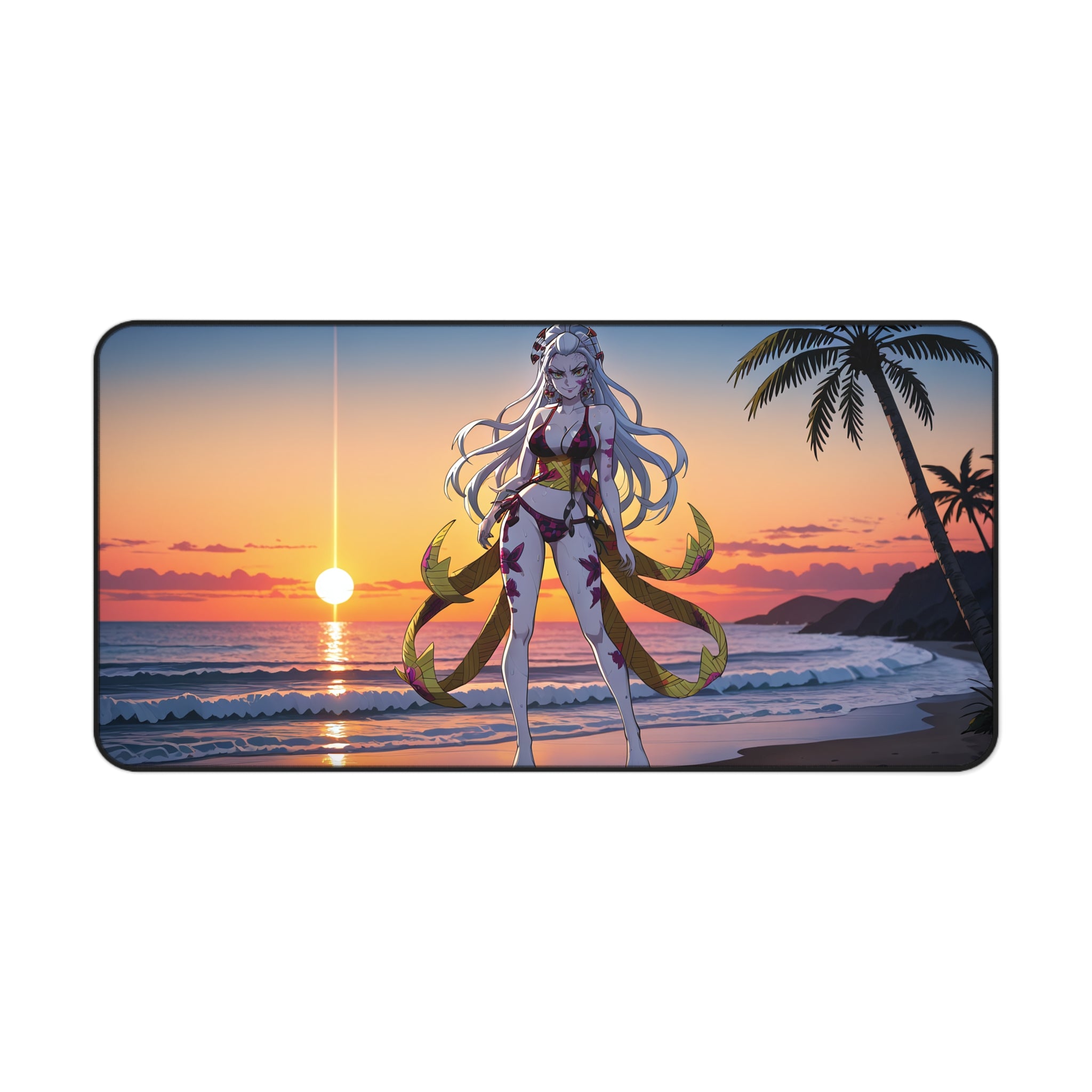 Daki Demon Slayer Spicy Pinup Desk Mat Sunset Beach Anime XL — Beach Babes Pt. 2