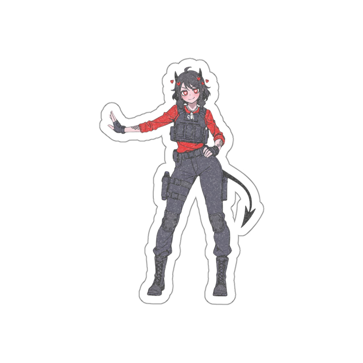 Modeus Helltaker Anime Die-Cut Vinyl Sticker | Tactical — Tactical Girls Pt. 1