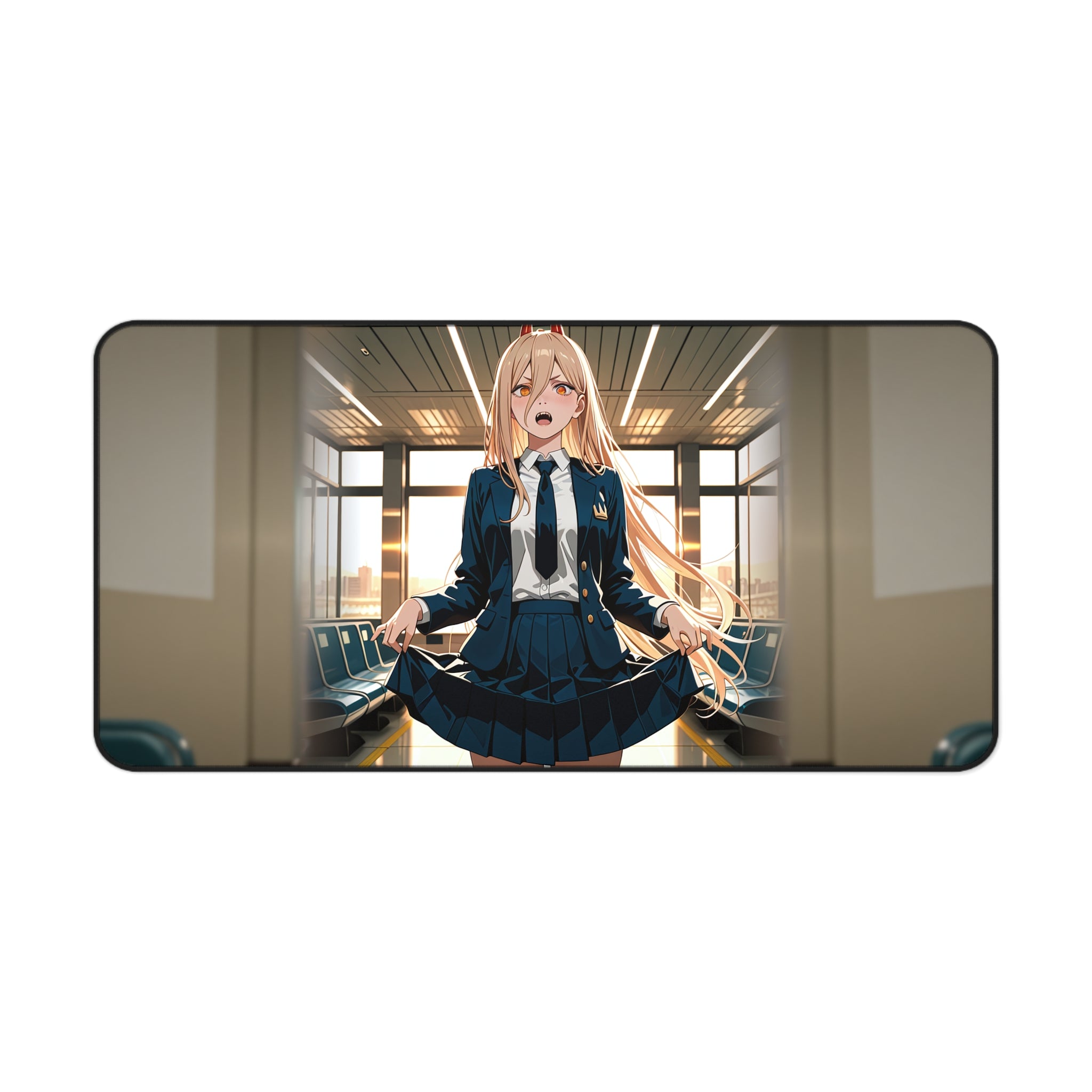 Power Chainsaw Man Flight Attendant Desk Mat | Bunny Girls Pt. 7