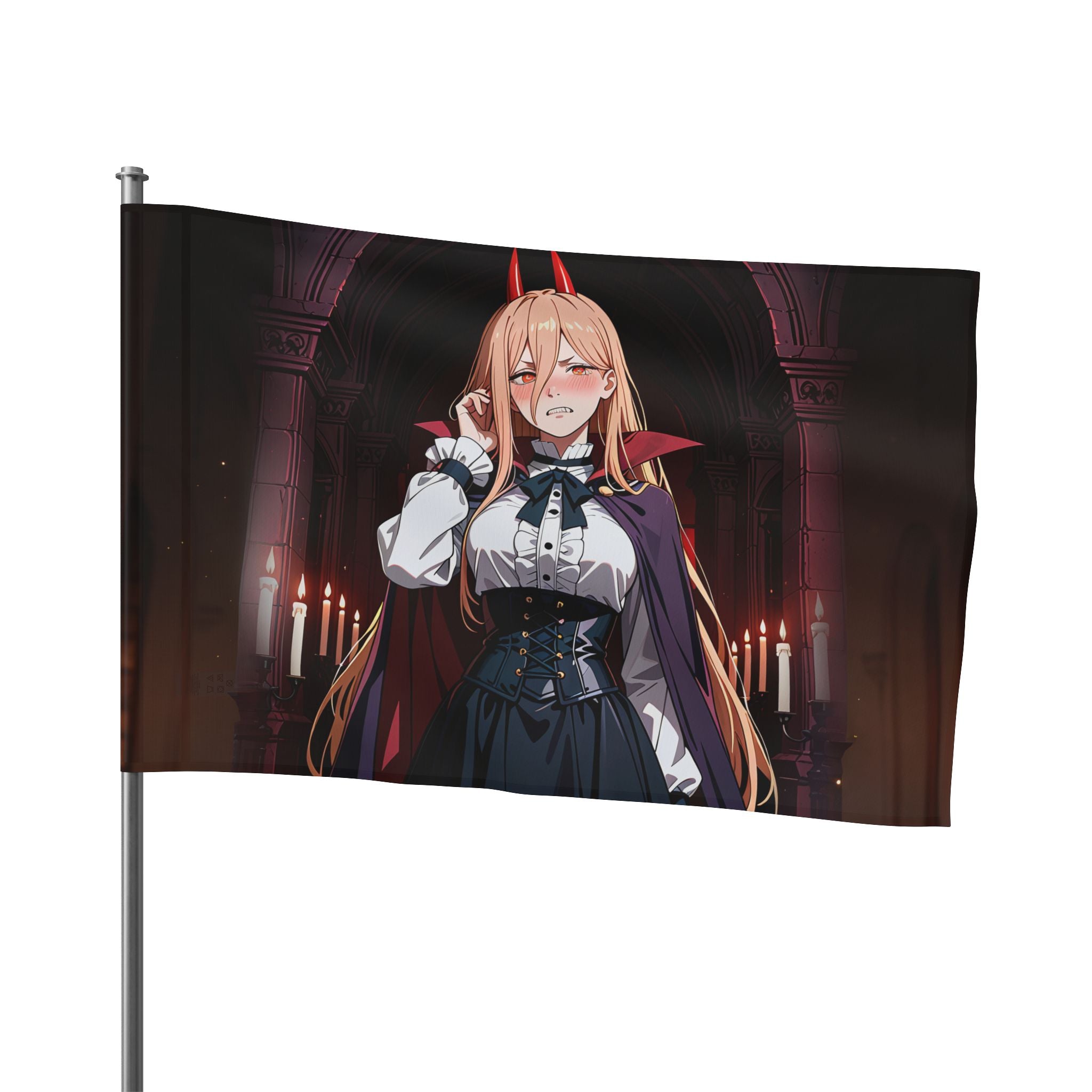 Power Chainsaw Man Gothic Vampire Anime Wall Flag | Bunny Girls Pt. 6