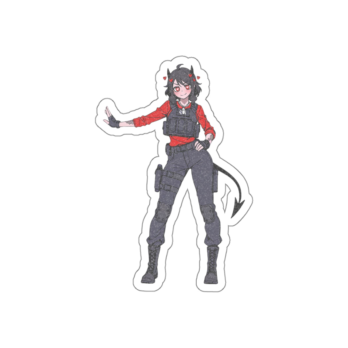 Modeus Helltaker Anime Die-Cut Vinyl Sticker | Tactical — Tactical Girls Pt. 1