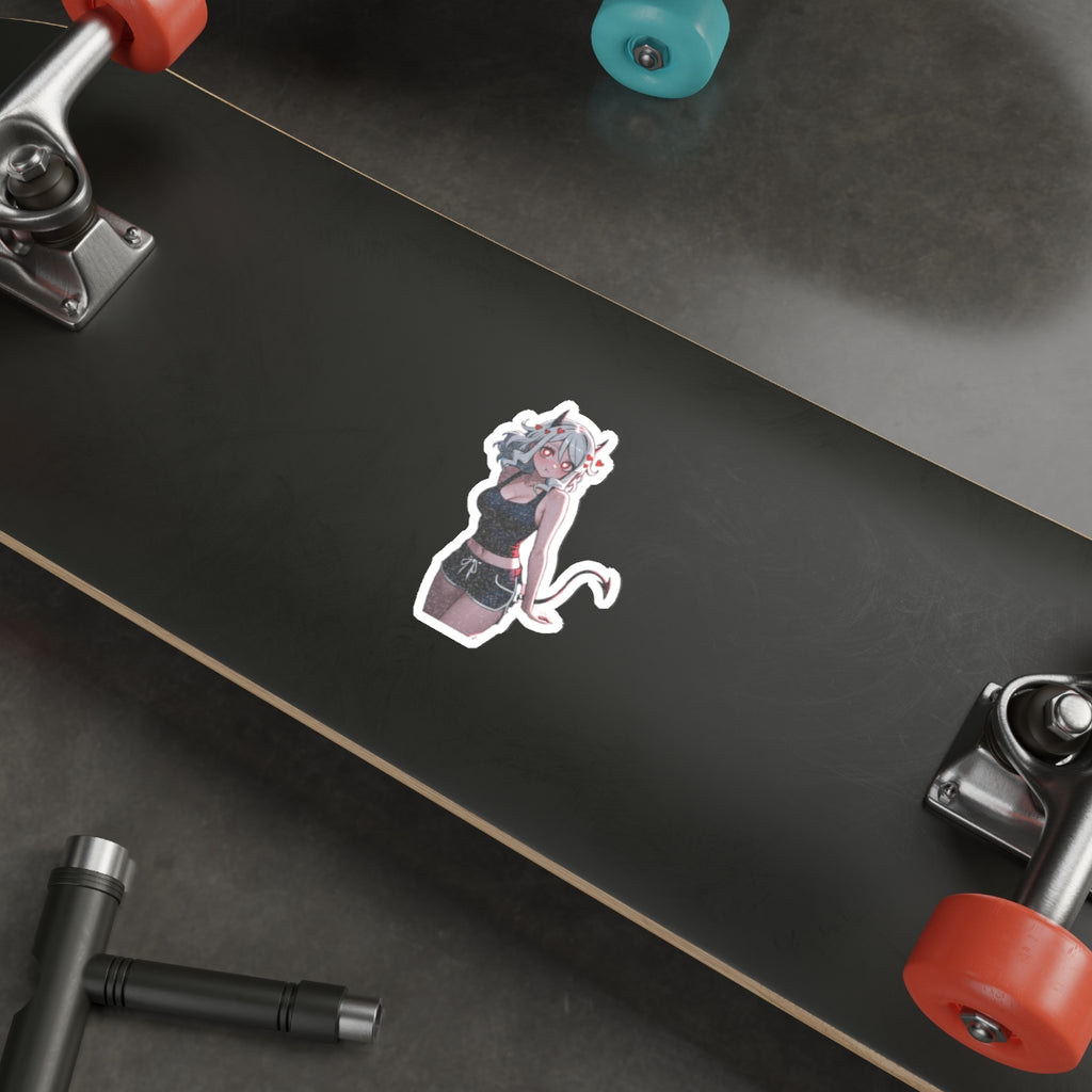 Modeus Helltaker Anime Pinup Sticker | Die Cut Vinyl Fan Art — Lore Pt. 1