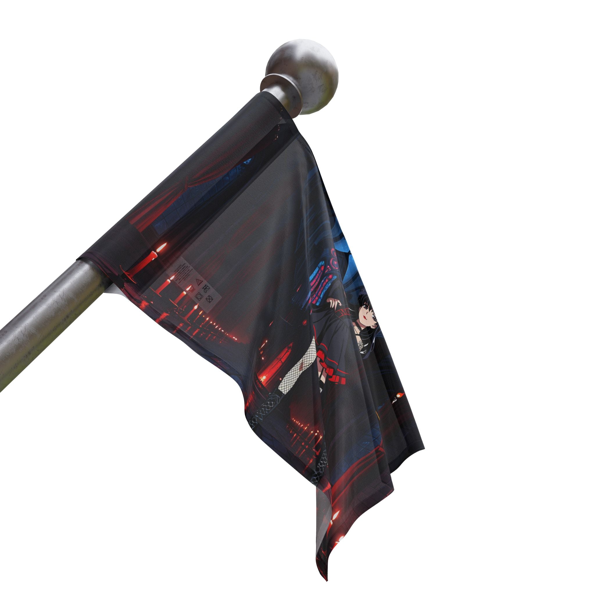 Kagome Inuyasha Spicy Gothic Pinup Anime Wall Flag | Dark Banner