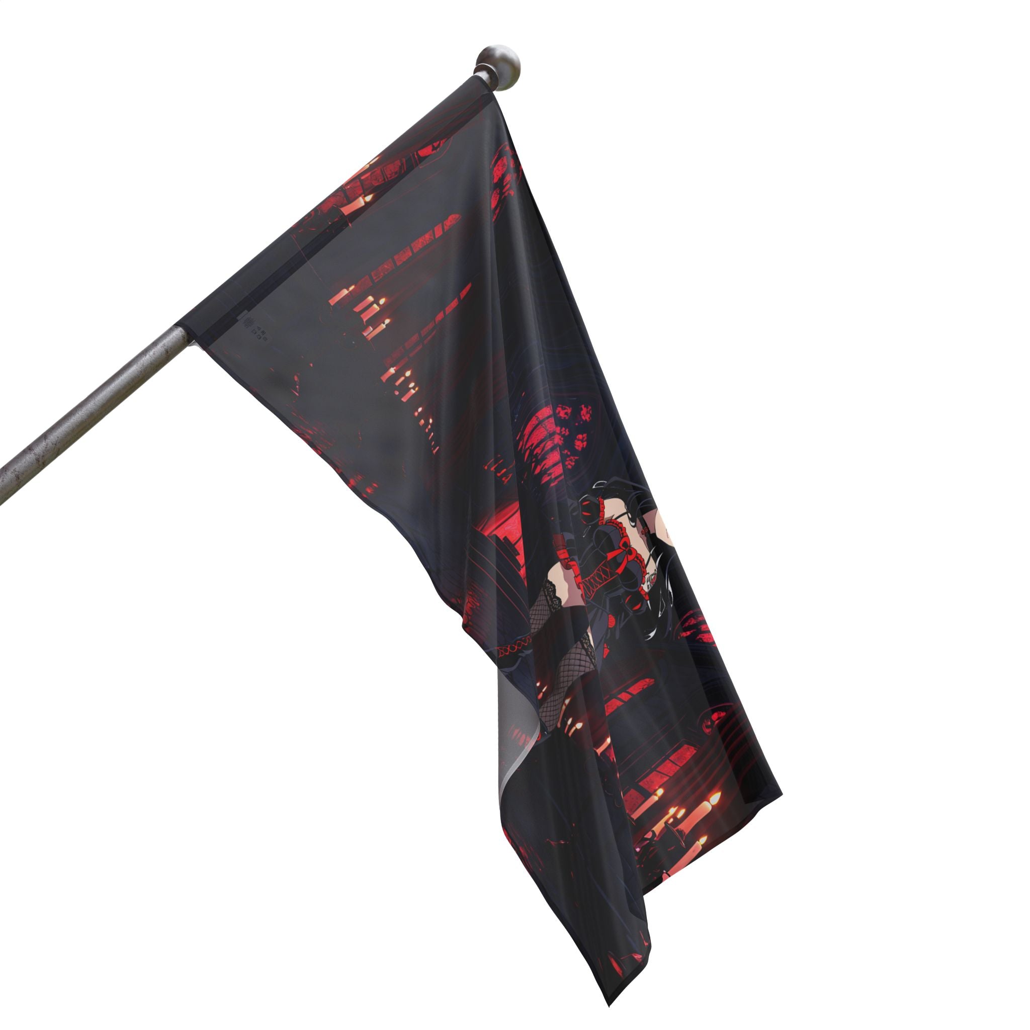 Kagome Inuyasha Gothic Anime Wall Flag | Cathedral Dark Banner